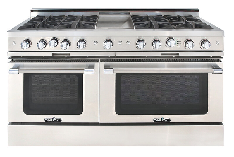60″ Grand Chef Range 4 Open Burners / Griddle / 4 Open Burners LP CGSR604G4L