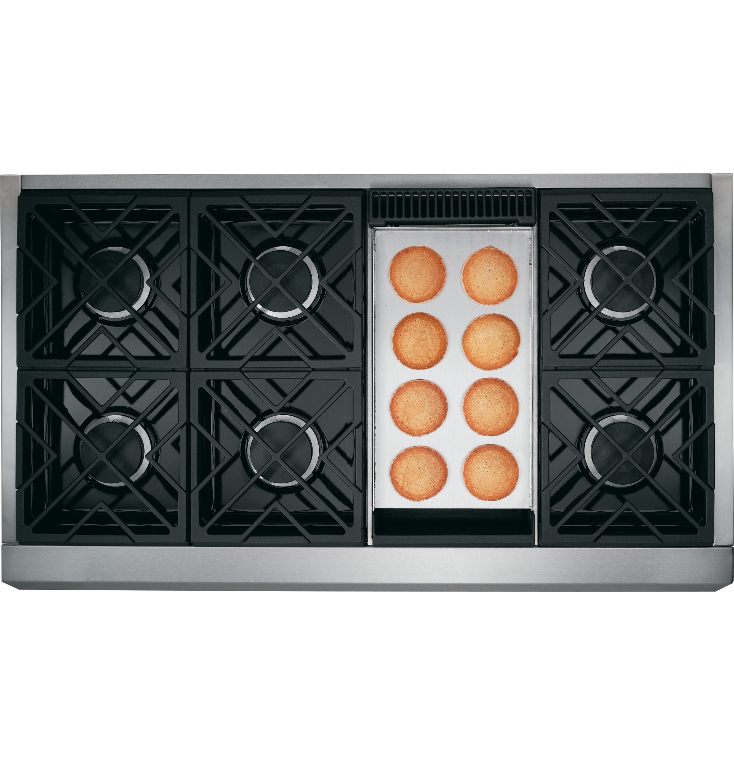 48" Commercial-Style Gas Rangetop with 6 Burners and Griddle (Natural Gas) CGU486P2MS1