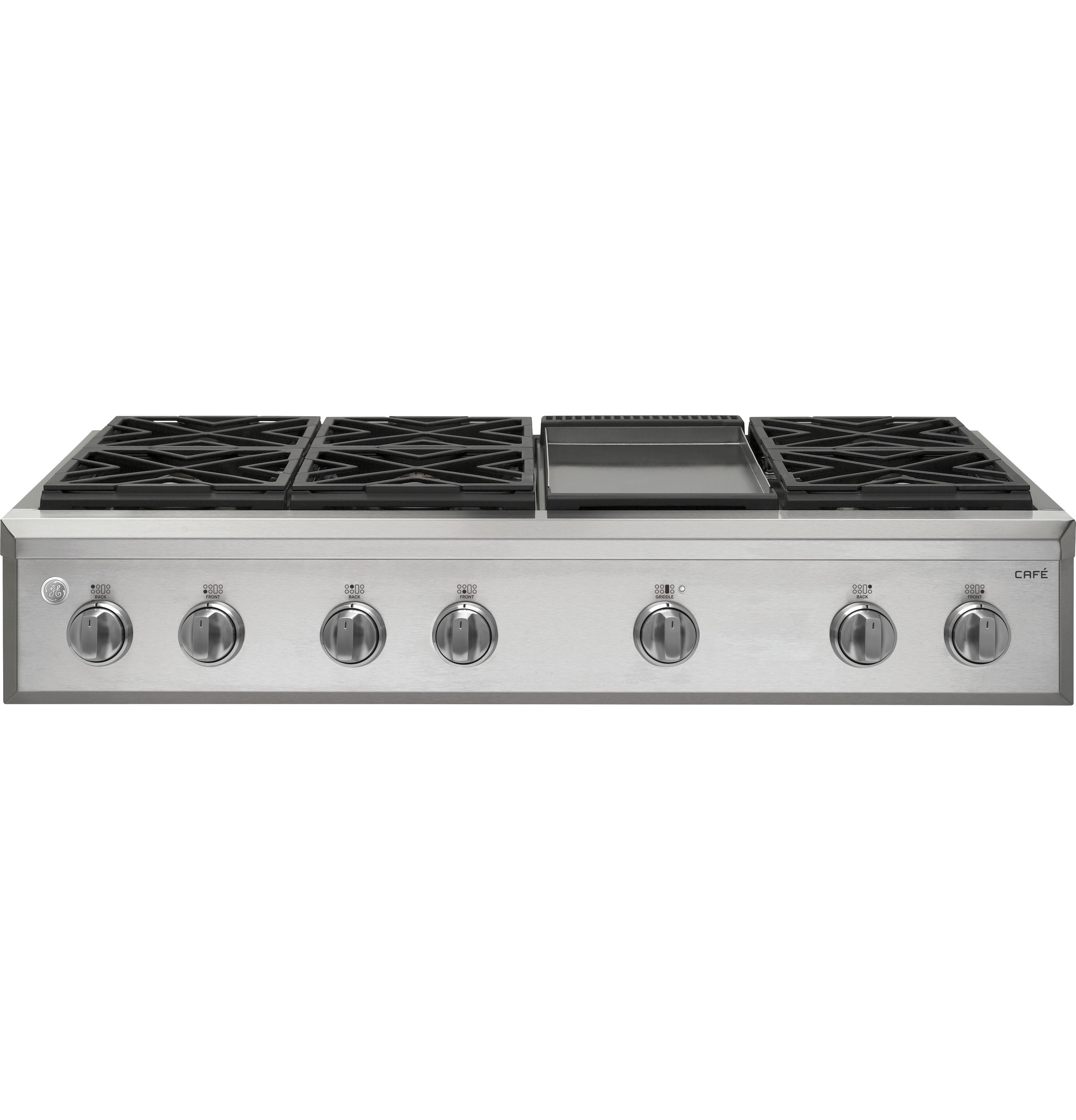 Café Series 48" Professional Gas Rangetop With 6 Burners And Griddle (natural Gas) CGU486SDLSS