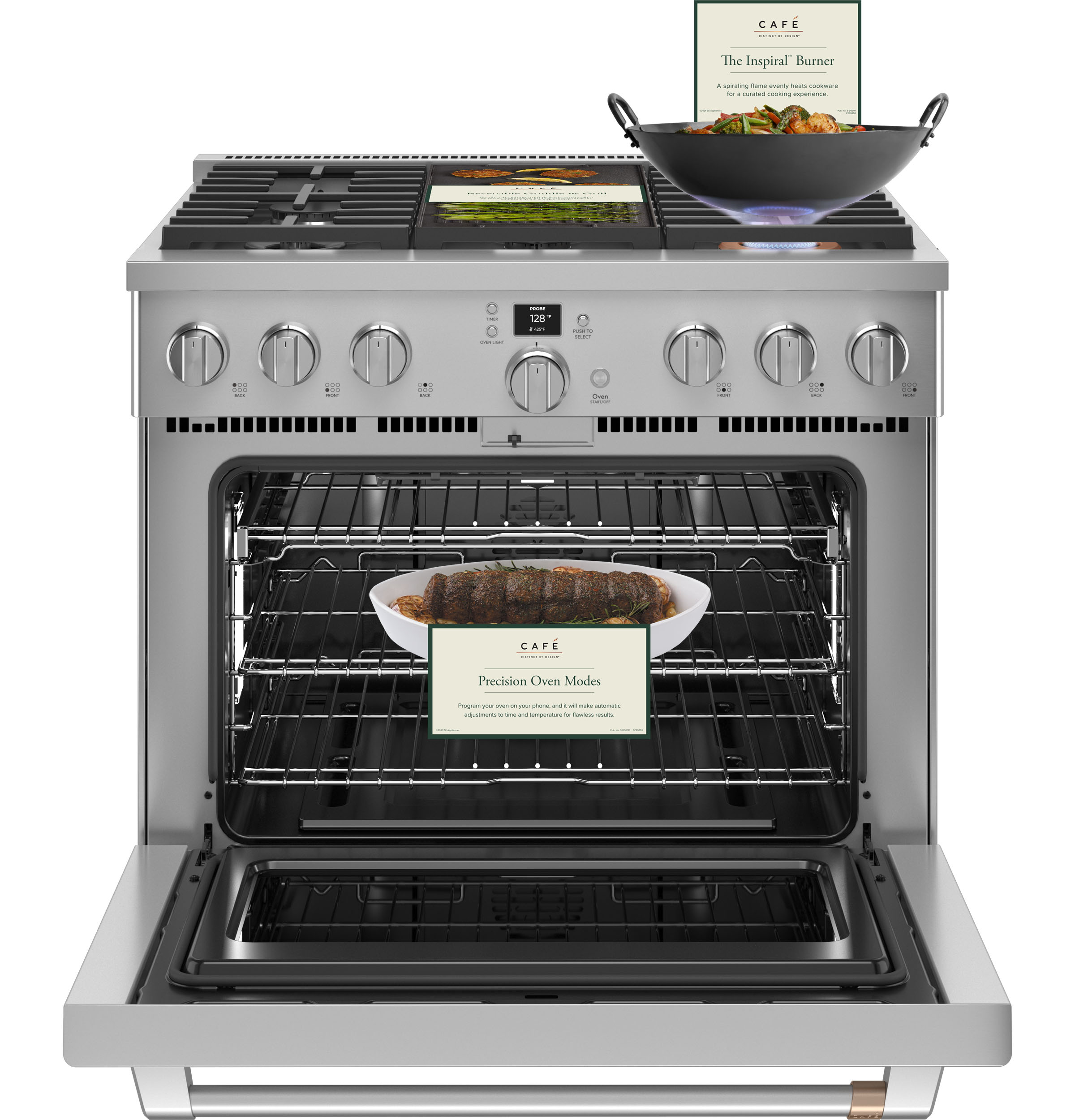 CAFÉ™ 36" Smart All-Gas Commercial-Style Range with 6 Burners (Natural Gas) view 7