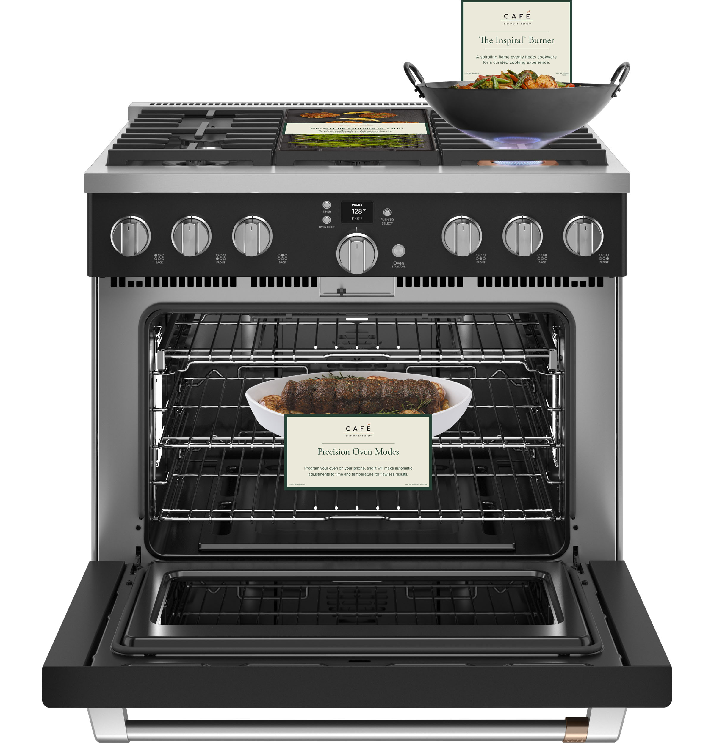 CAFÉ™ 36" Smart All-Gas Commercial-Style Range with 6 Burners (Natural Gas) view 7