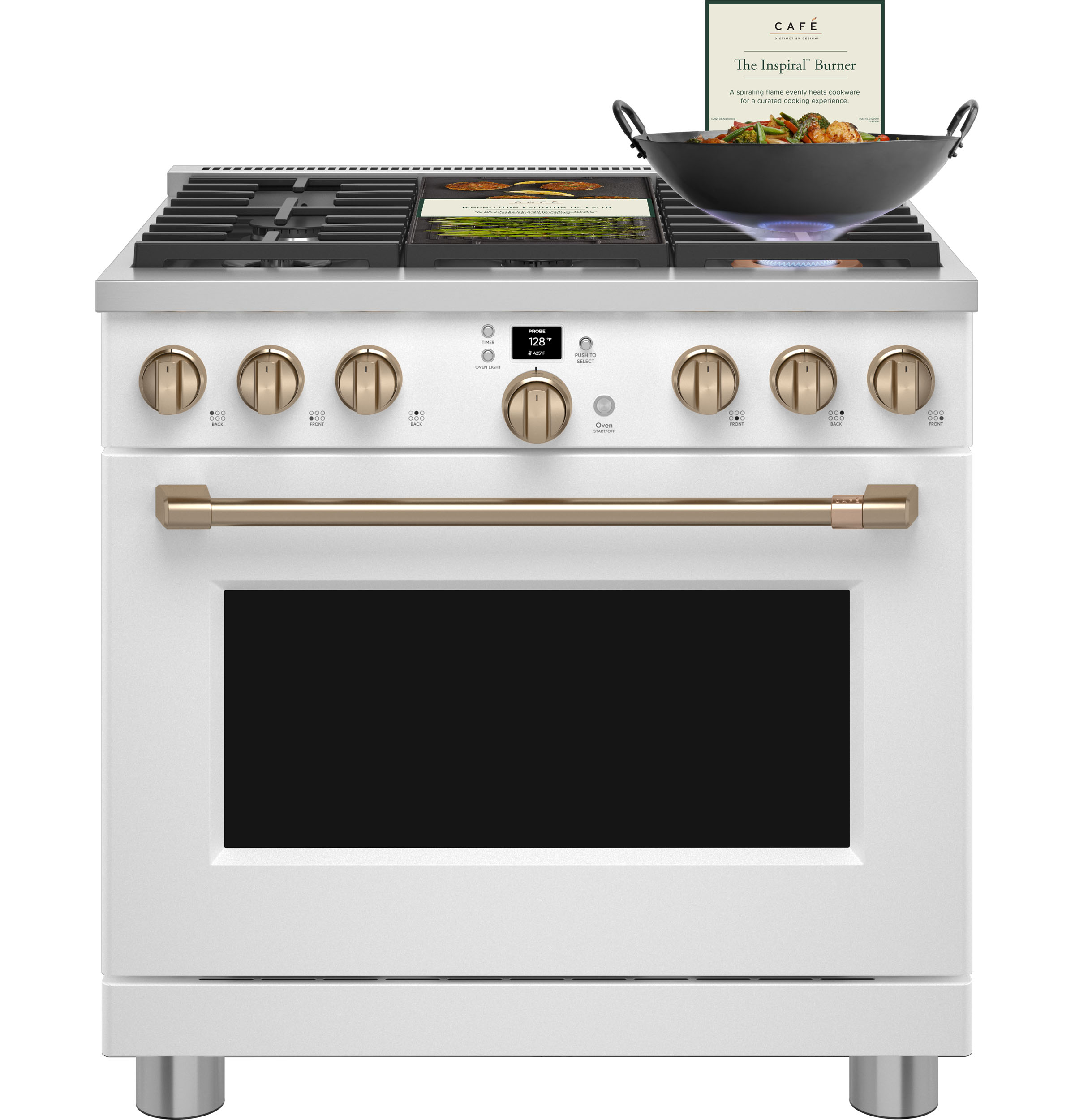 CAFÉ™ 36" Smart All-Gas Commercial-Style Range with 6 Burners (Natural Gas) view 7