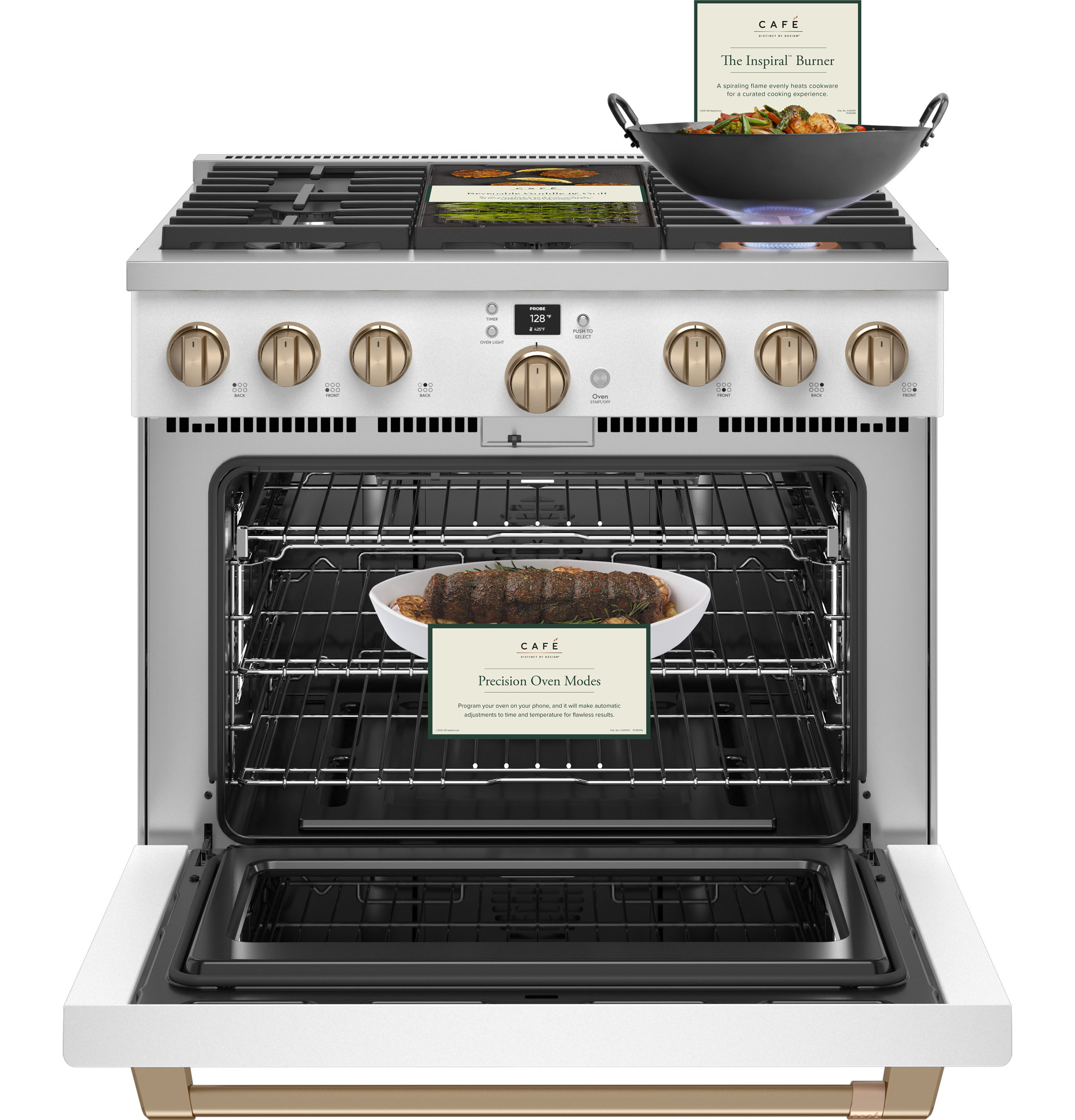 CAFÉ™ 36" Smart All-Gas Commercial-Style Range with 6 Burners (Natural Gas) view 6