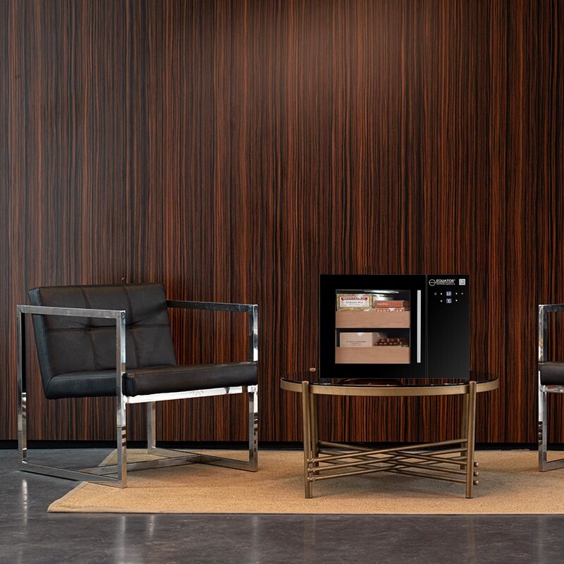 Compact Cigar Humidor 1.4cf TEMP/HUMIDITY UV Glass Cedar shelves 110V CH140, product image 6 of 14