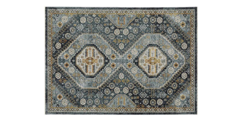 Charleston Navy Medallion Rug 3'3" x 5' CHAB137433X5
