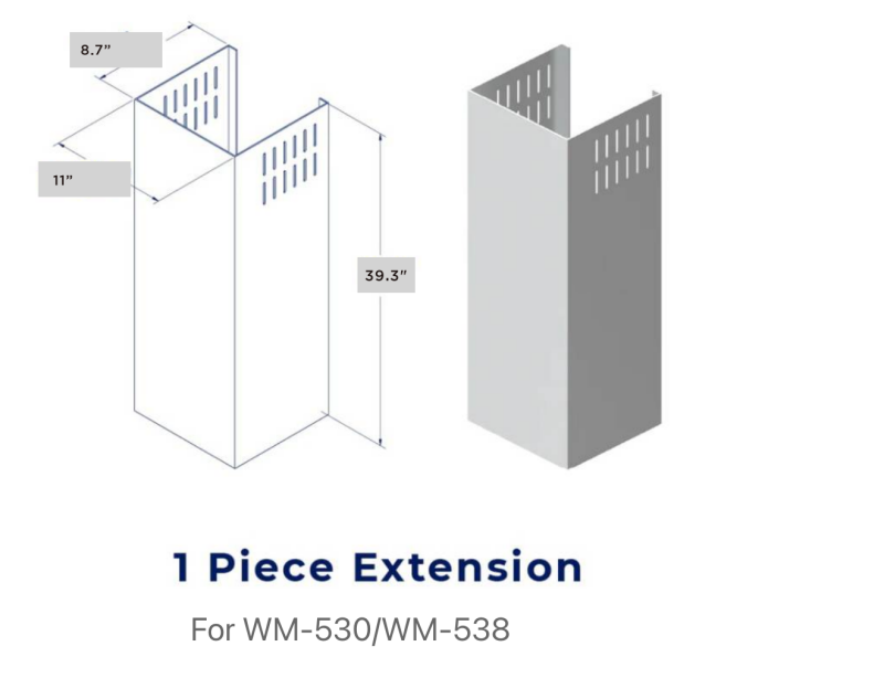 Hauslane Chimney Extension - CHE001 (WM-530/WM-538) CHE001B