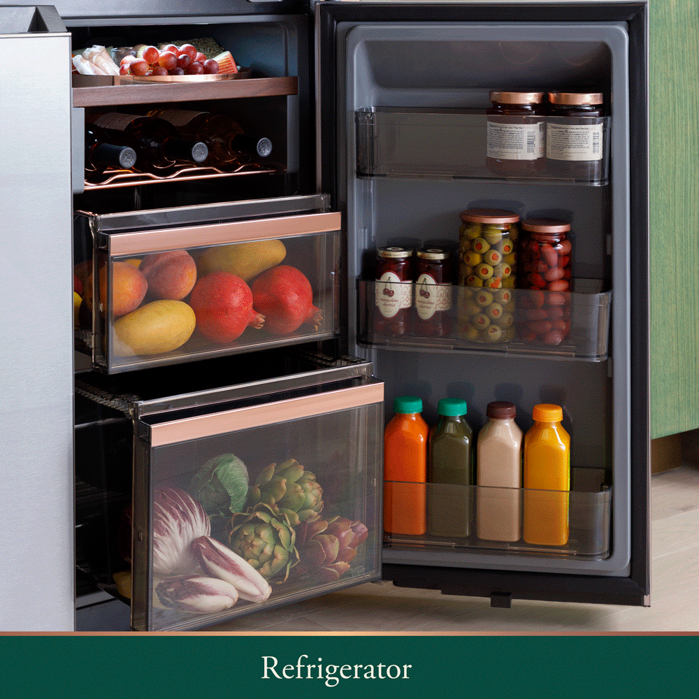 CAFÉ™ ENERGY STAR® 22.9 Cu. Ft. Smart Counter-Depth Quad-Door Refrigerator in Platinum Glass with Dual-Dispense AutoFill Pitcher view 30