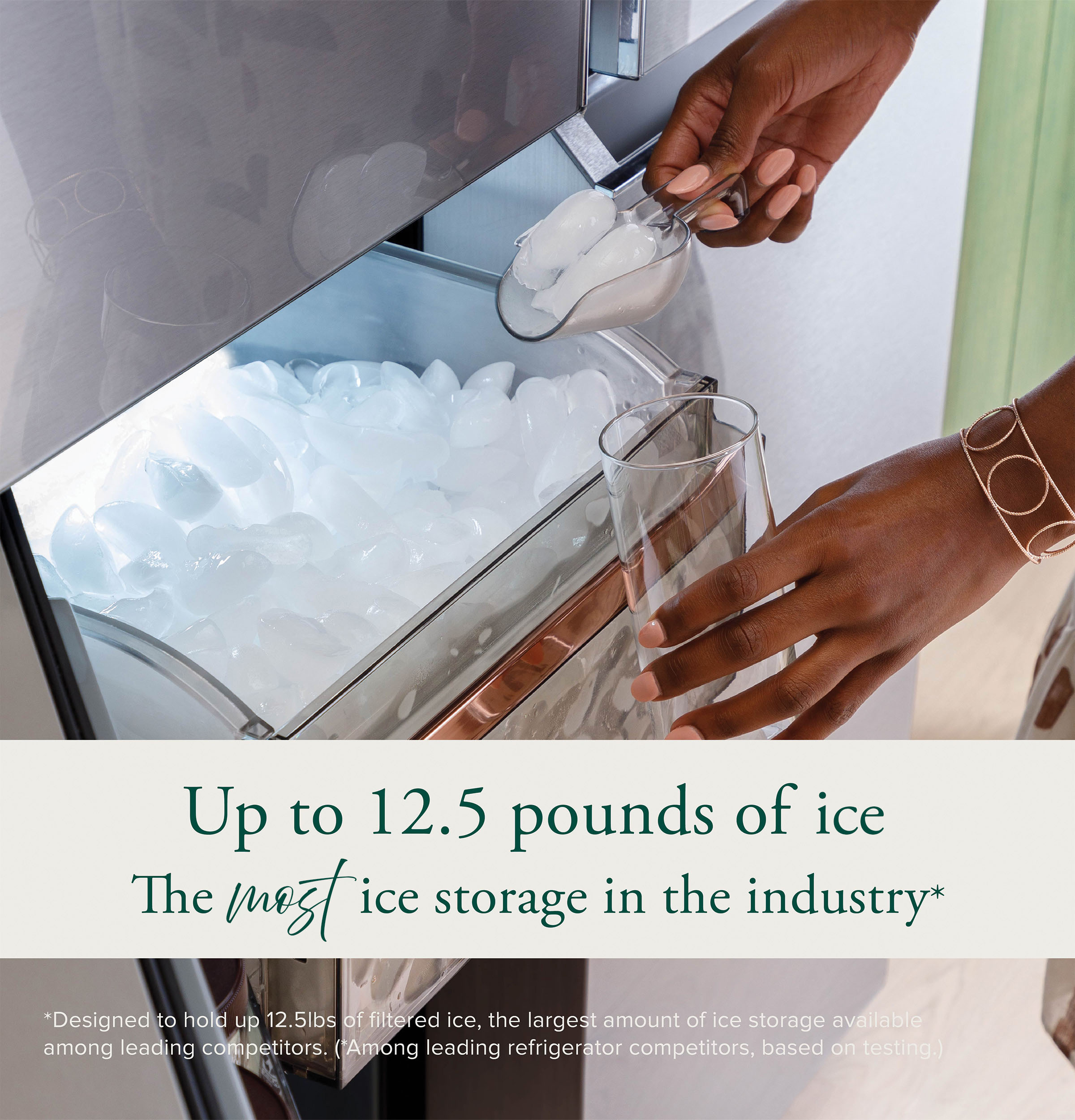 CAFÉ™ ENERGY STAR® 22.9 Cu. Ft. Smart Counter-Depth Quad-Door Refrigerator in Platinum Glass with Dual-Dispense AutoFill Pitcher view 25