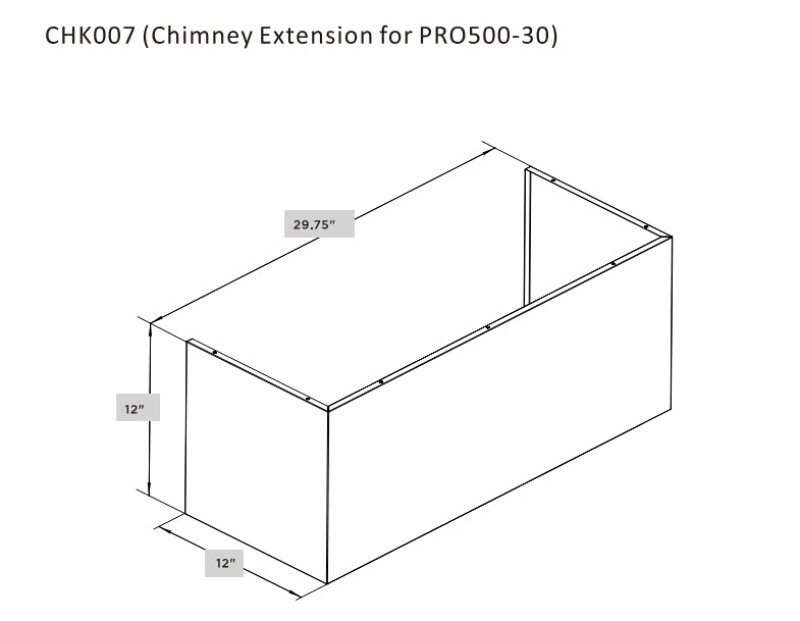 Chimney Extension - CHK007-CHK010 CHK009