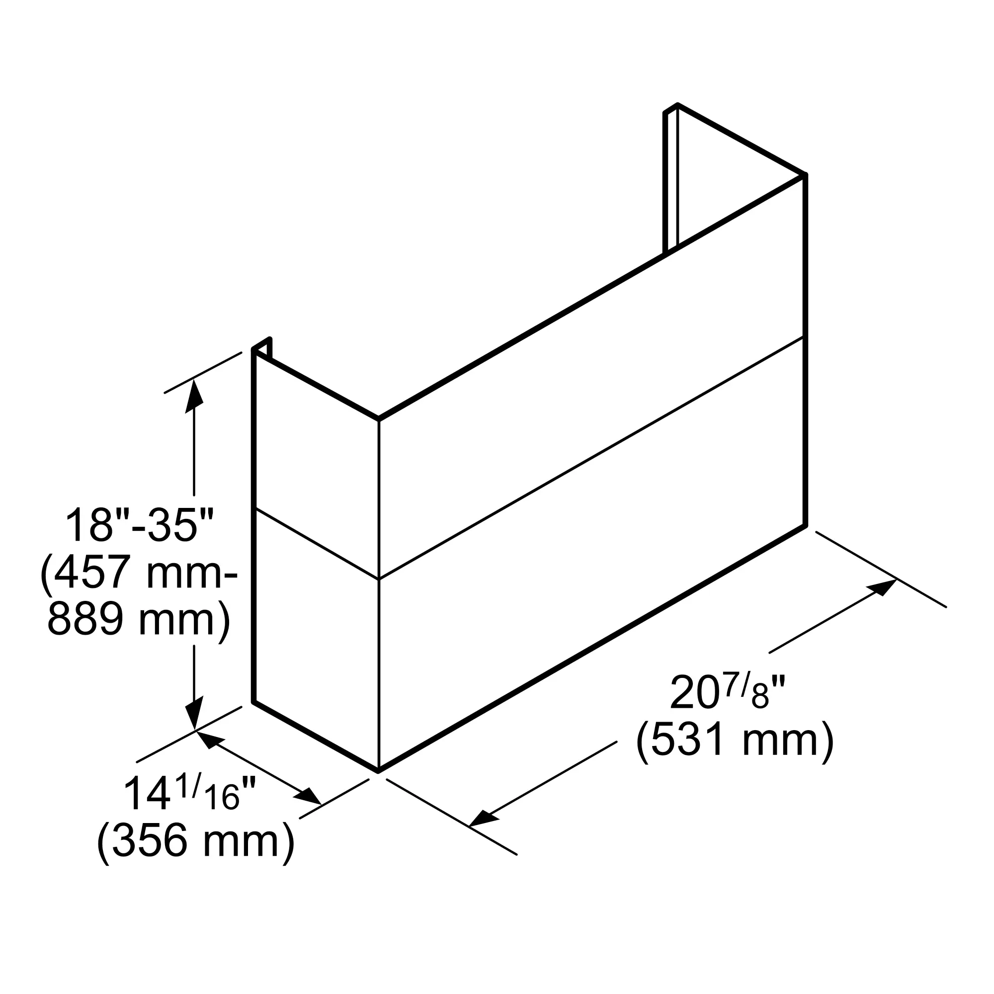 Chimney 531 Mm CHMHP36TW
