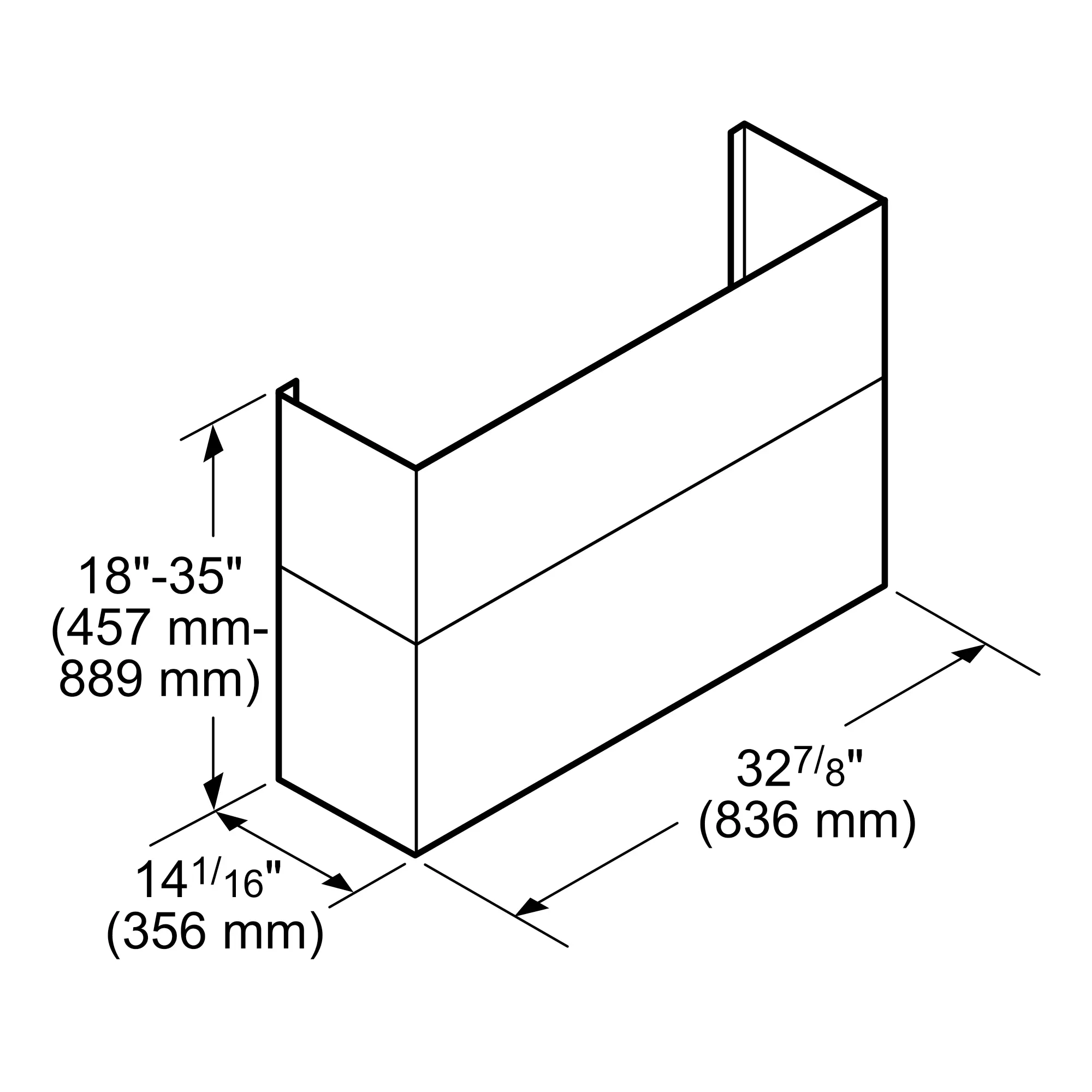 Chimney 836 Mm CHMHP48TW