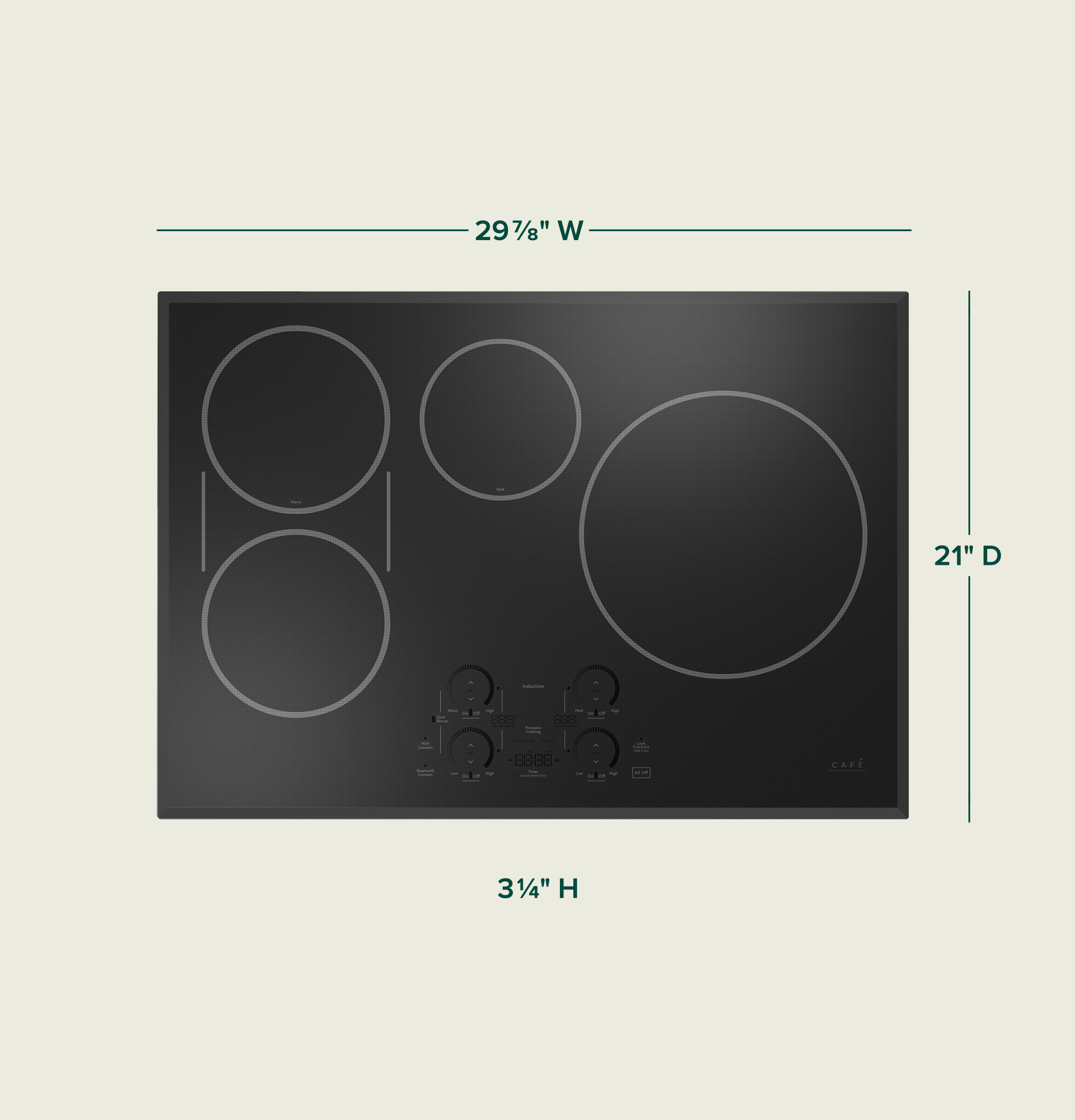 CAFÉ™ Series ENERGY STAR® 30" Built-In Touch Control Induction Cooktop view 3