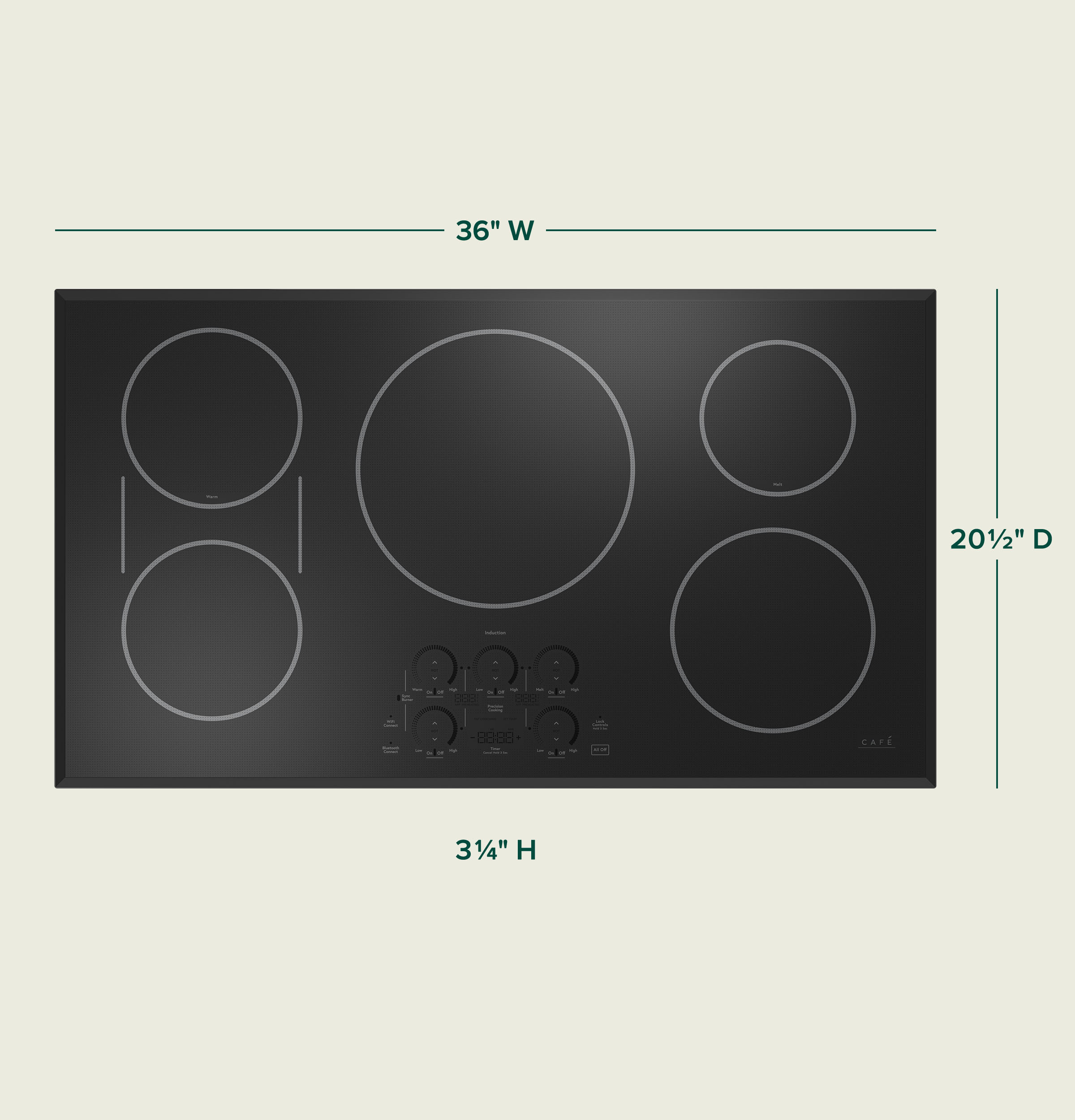 CAFÉ™ Series ENERGY STAR® 36" Built-In Touch Control Induction Cooktop view 3