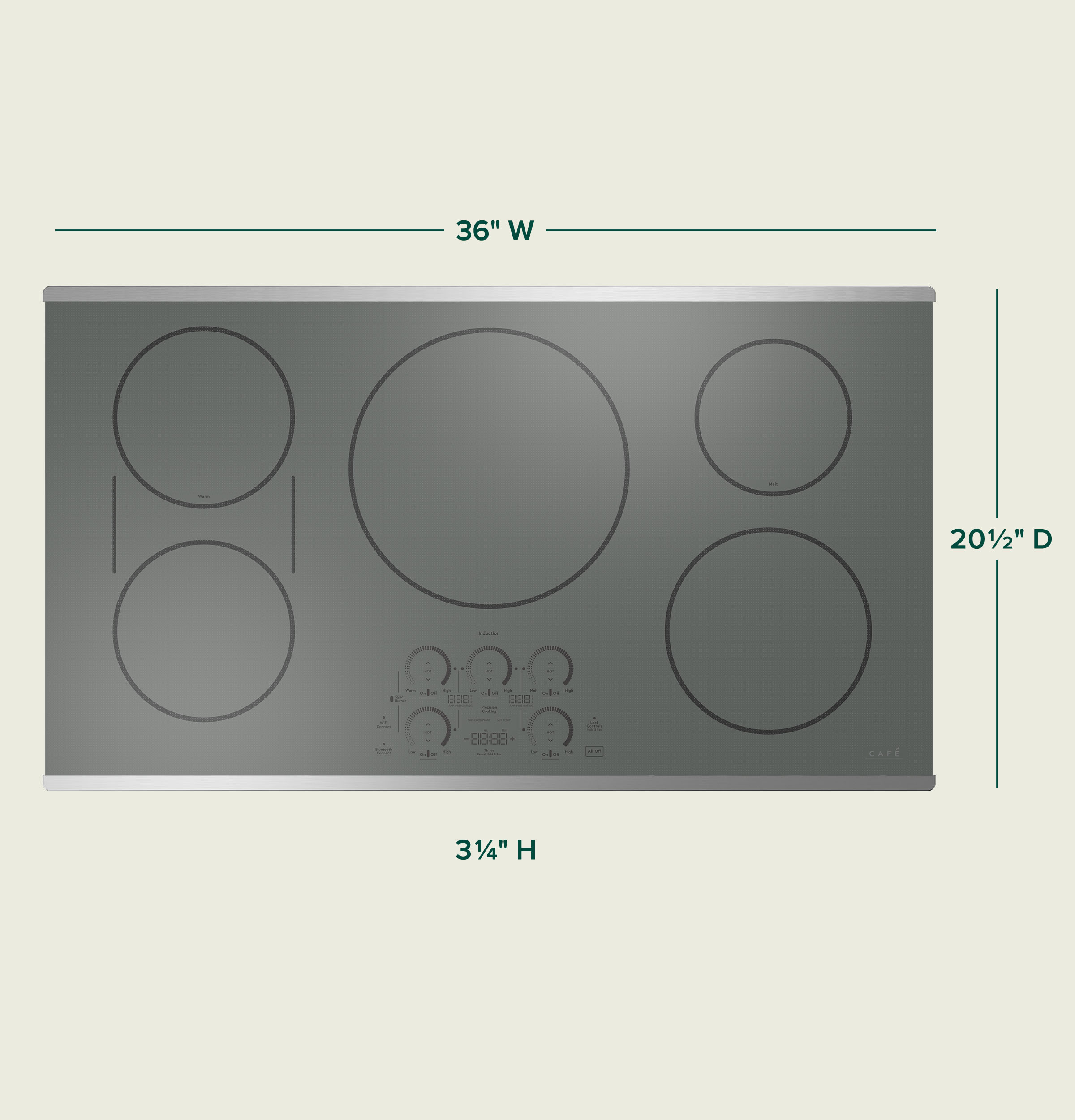 CAFÉ™ Series ENERGY STAR® 36" Built-In Touch Control Induction Cooktop view 3