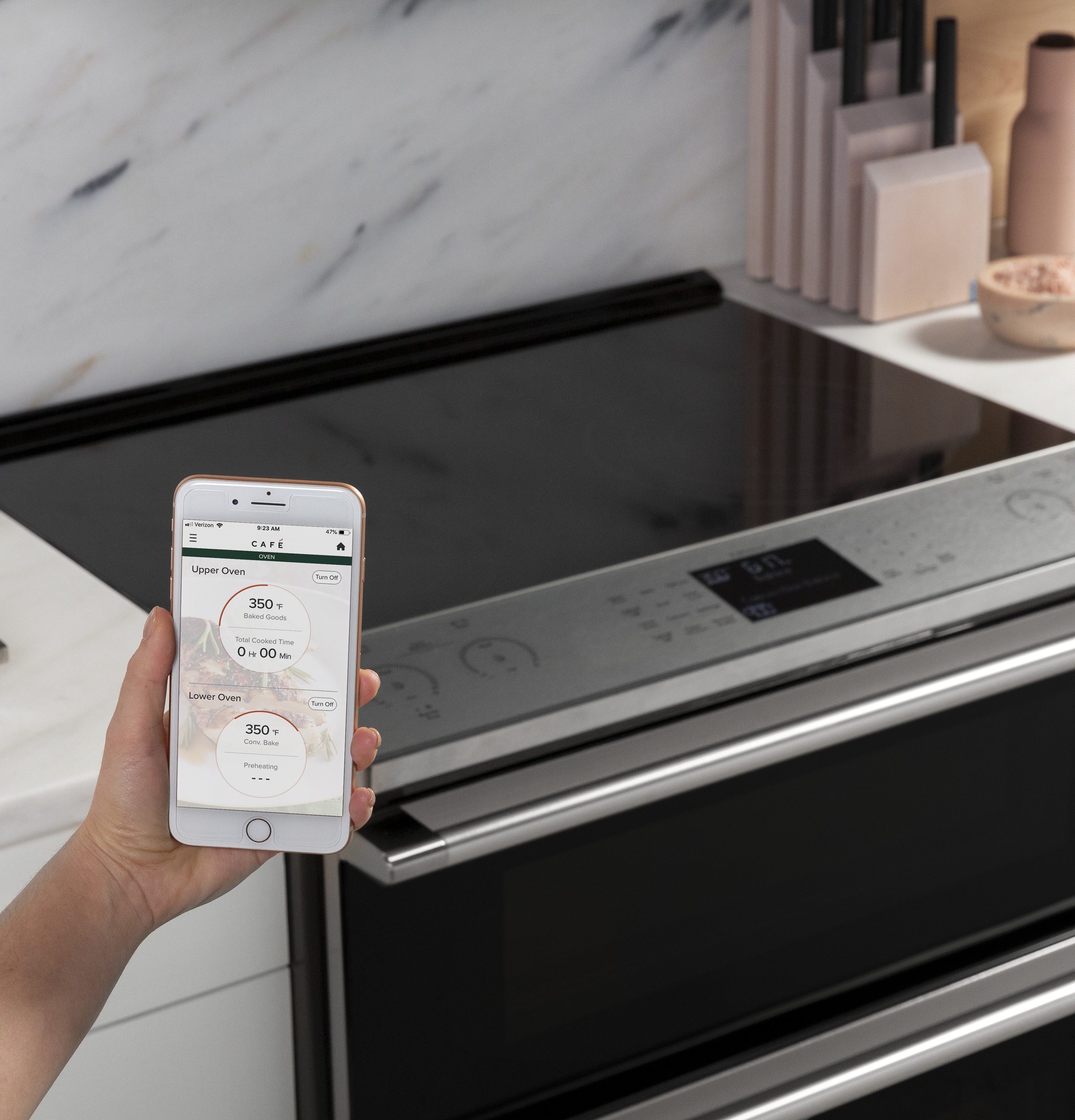 Café 30" Smart Slide-in, Front-control, Induction And Convection Range In Platinum Glass CHS900M2NS5