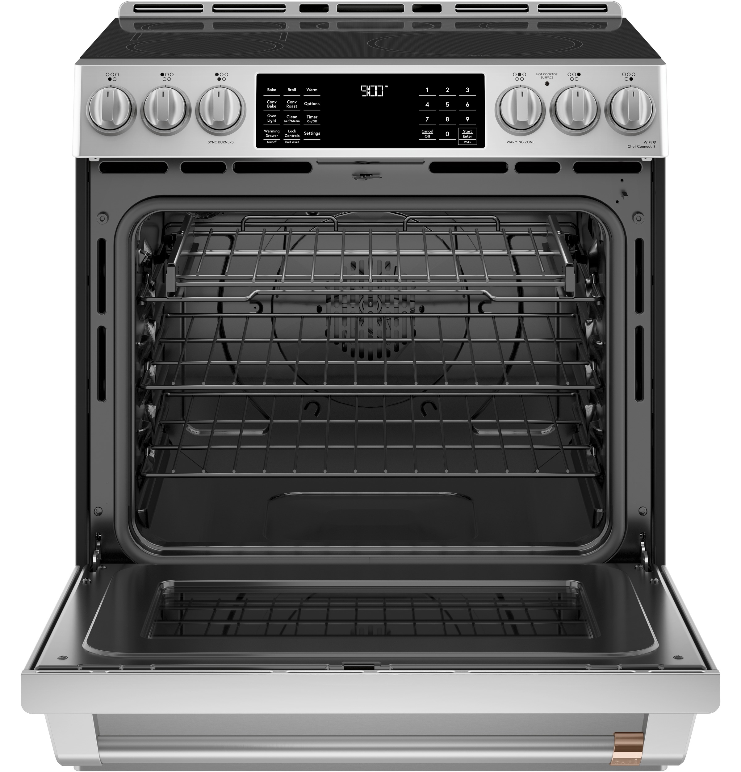 CAFÉ™ 30" Smart Slide-In, Front-Control, Induction and Convection Range with Warming Drawer view 16