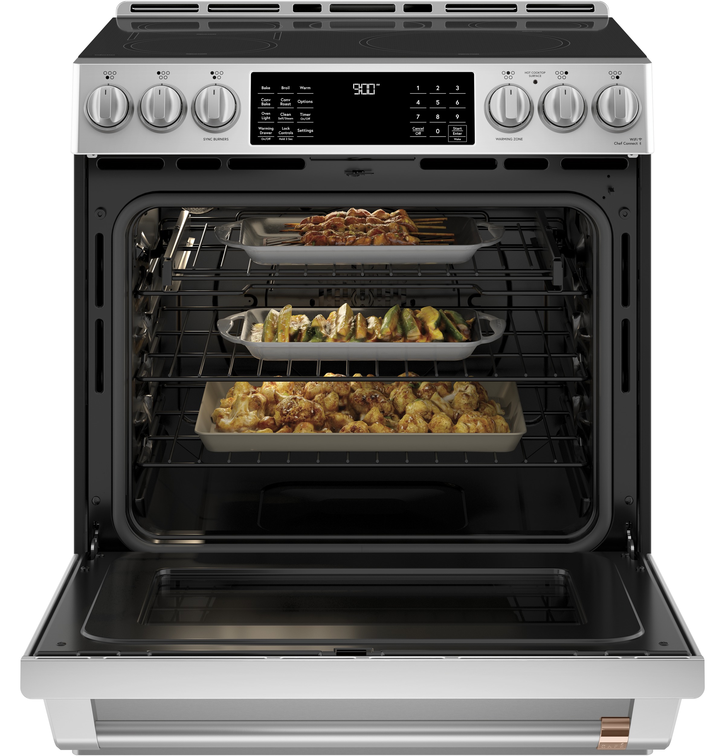 CAFÉ™ 30" Smart Slide-In, Front-Control, Induction and Convection Range with Warming Drawer view 29
