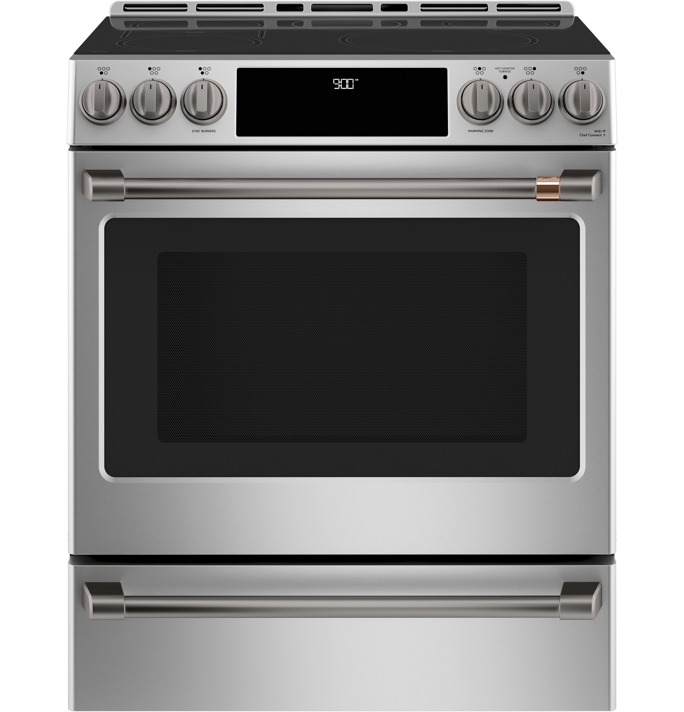 CAFÉ™ 30" Smart Slide-In, Front-Control, Induction and Convection Range with Warming Drawer view 5