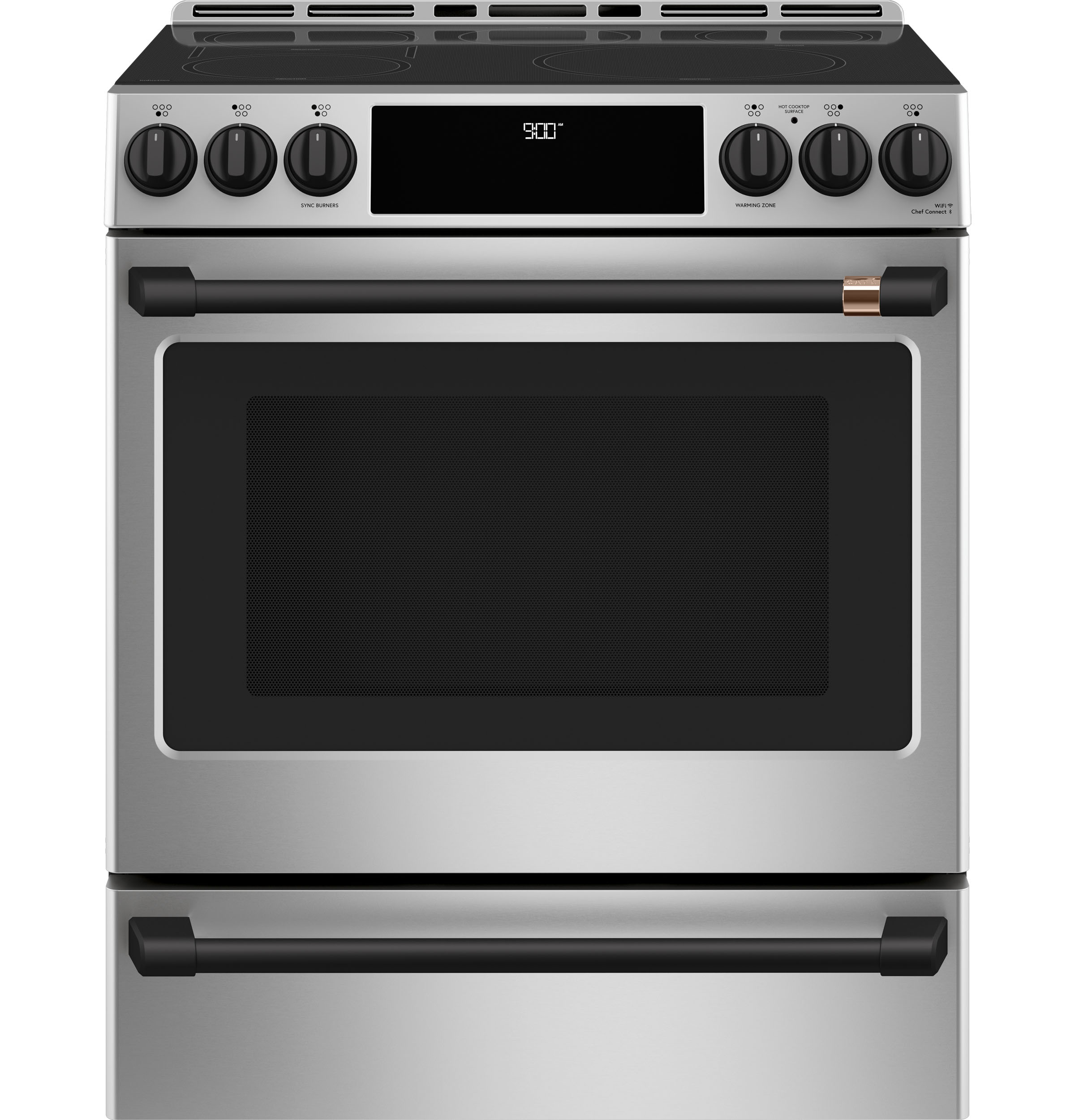 CAFÉ™ 30" Smart Slide-In, Front-Control, Induction and Convection Range with Warming Drawer view 30