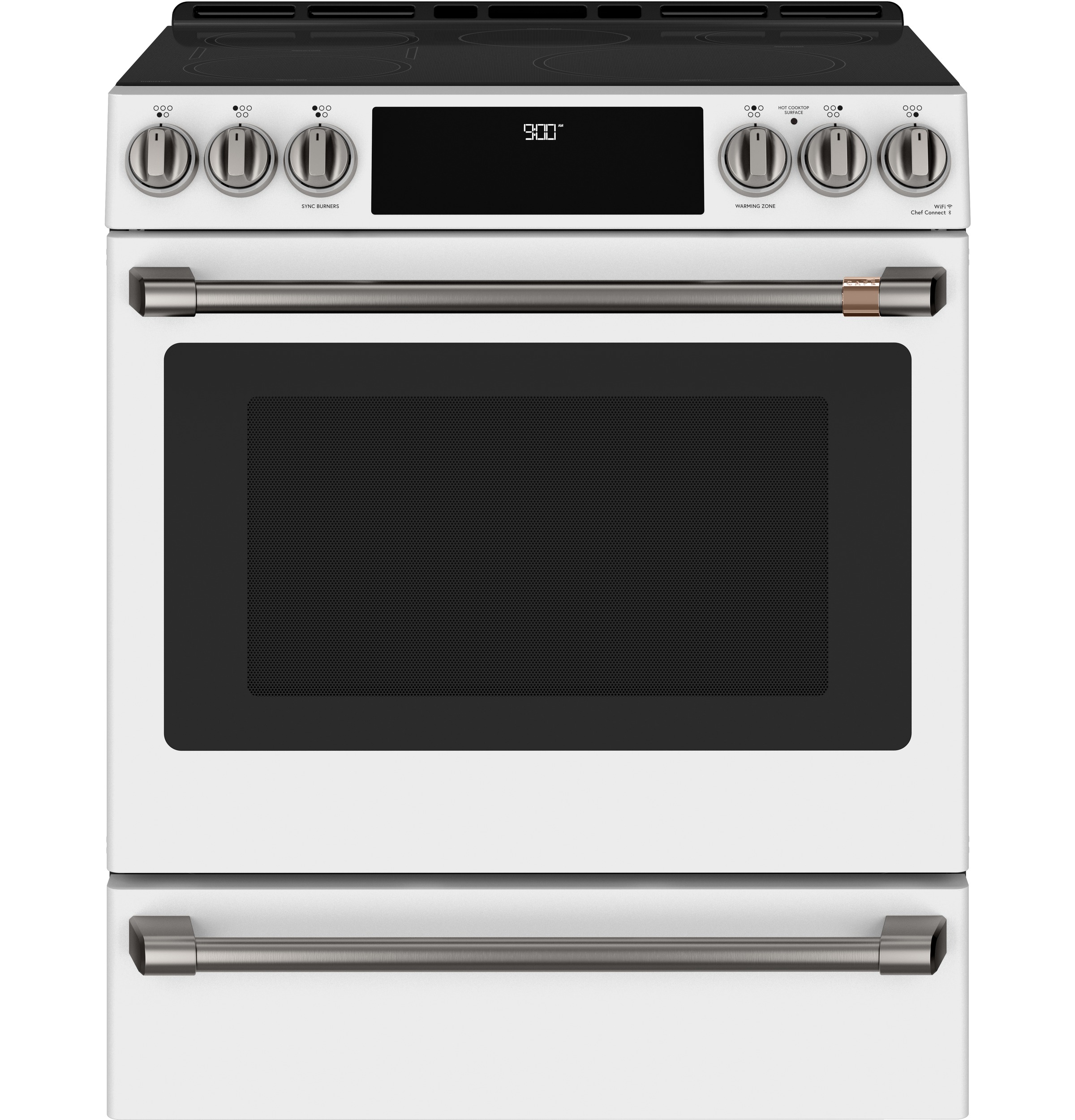 CAFÉ™ 30" Smart Slide-In, Front-Control, Induction and Convection Range with Warming Drawer view 4
