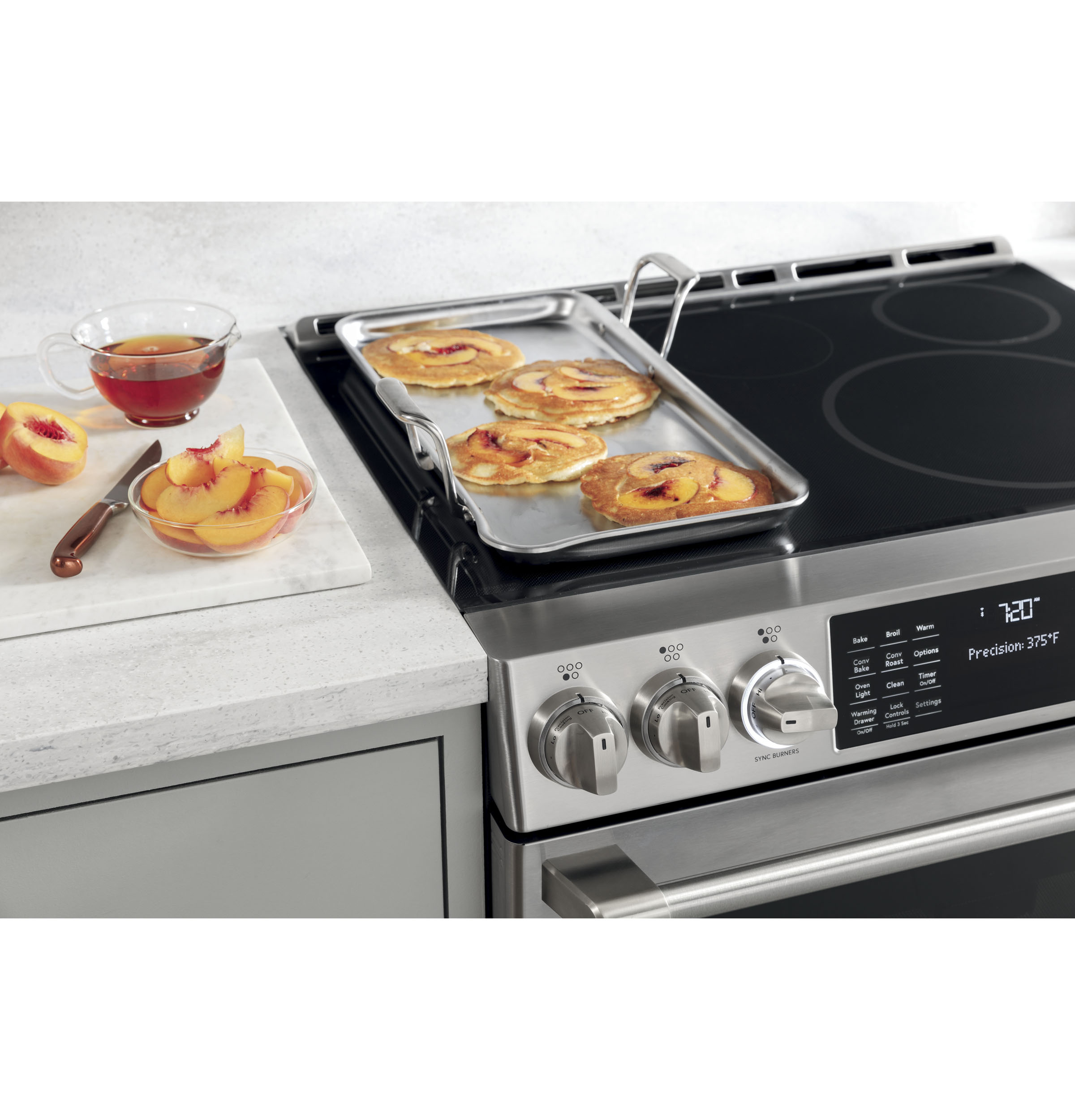 CAFÉ™ 30" Smart Slide-In, Front-Control, Induction and Convection Range with In-Oven Camera view 20