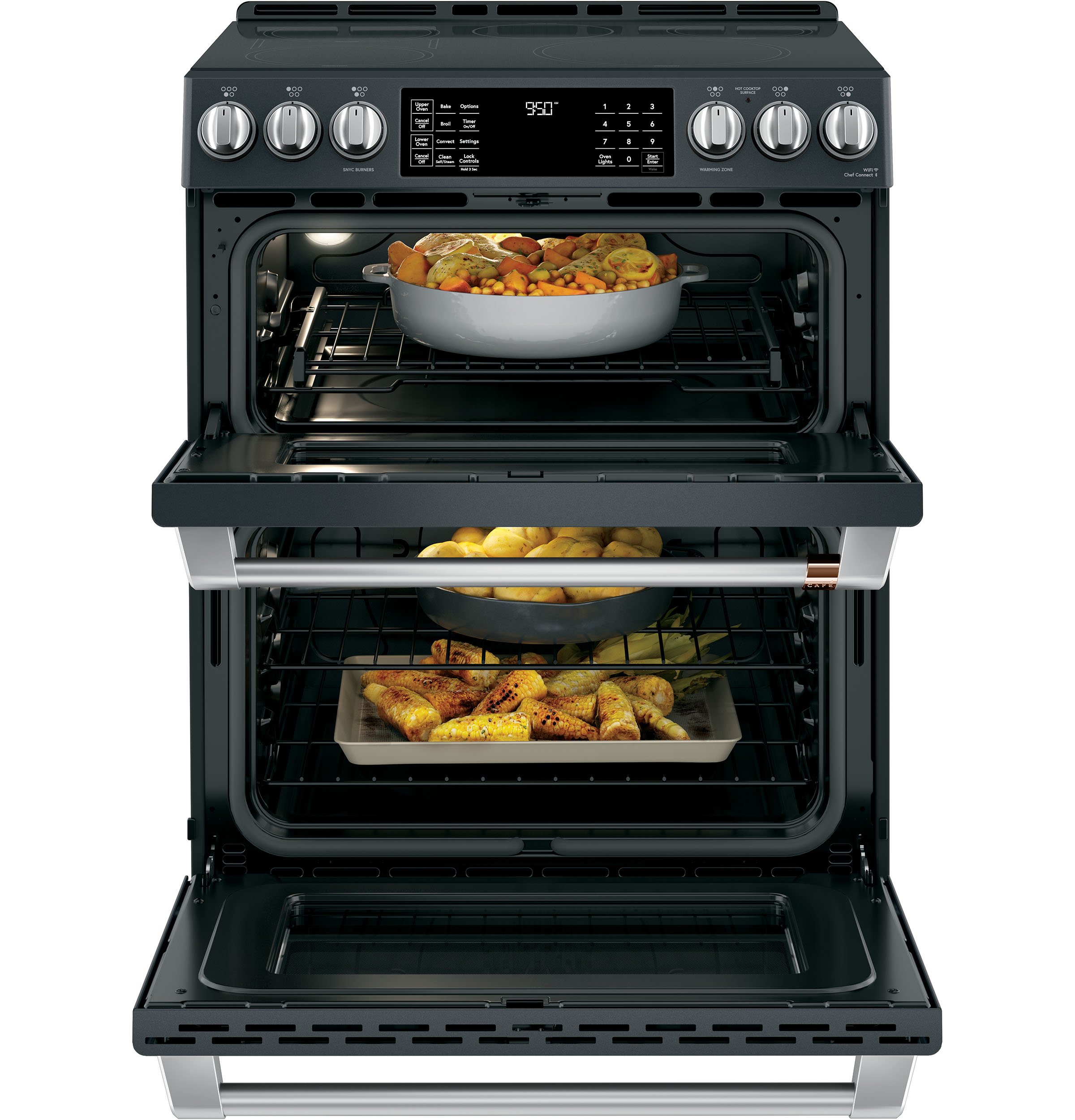 CAFÉ™ 30" Smart Slide-In, Front-Control, Induction and Convection Double-Oven Range view 23