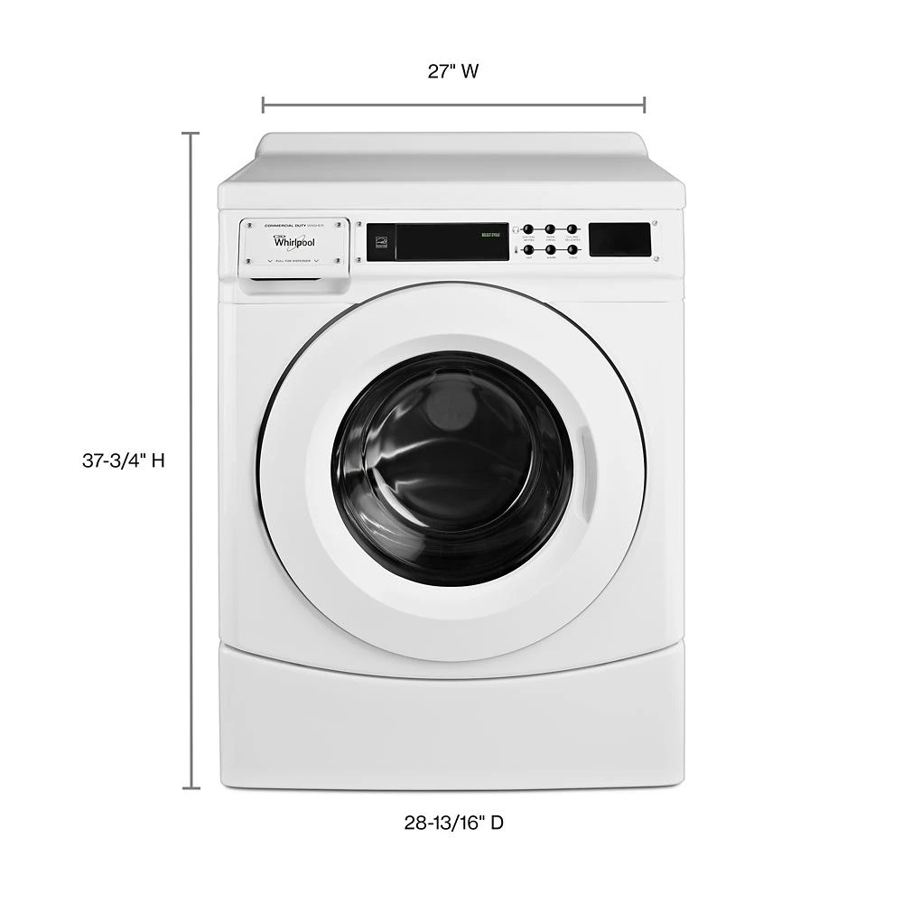 27" Commercial High-Efficiency Energy Star-Qualified Front-Load Washer, Non-Vend view 2