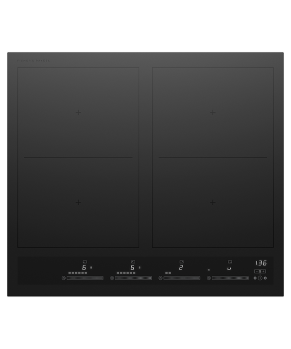 24" Series 7 4 Zone Induction Cooktop, 2 SmartZones CI244ZZDTB5