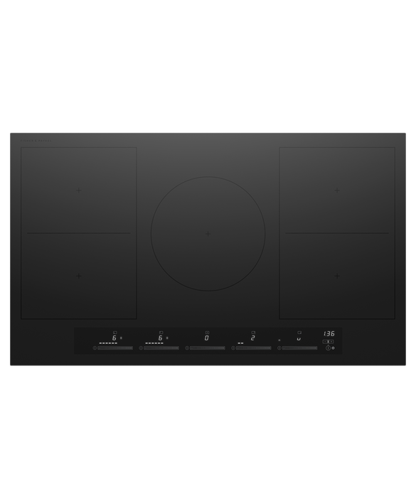 36" Series 7 5 Zone Induction Cooktop, 2 SmartZones CI365ZZDTB5