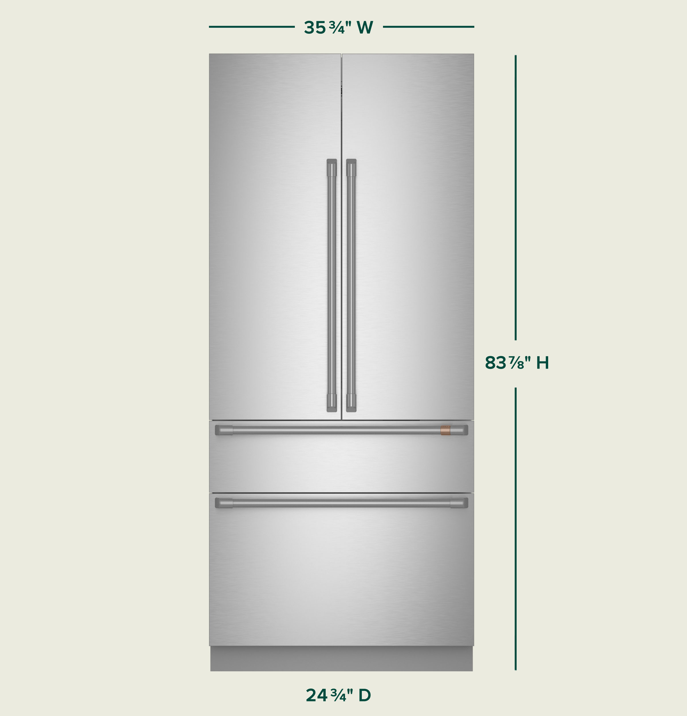 CAFÉ™ 36" Integrated French-Door Refrigerator view 2