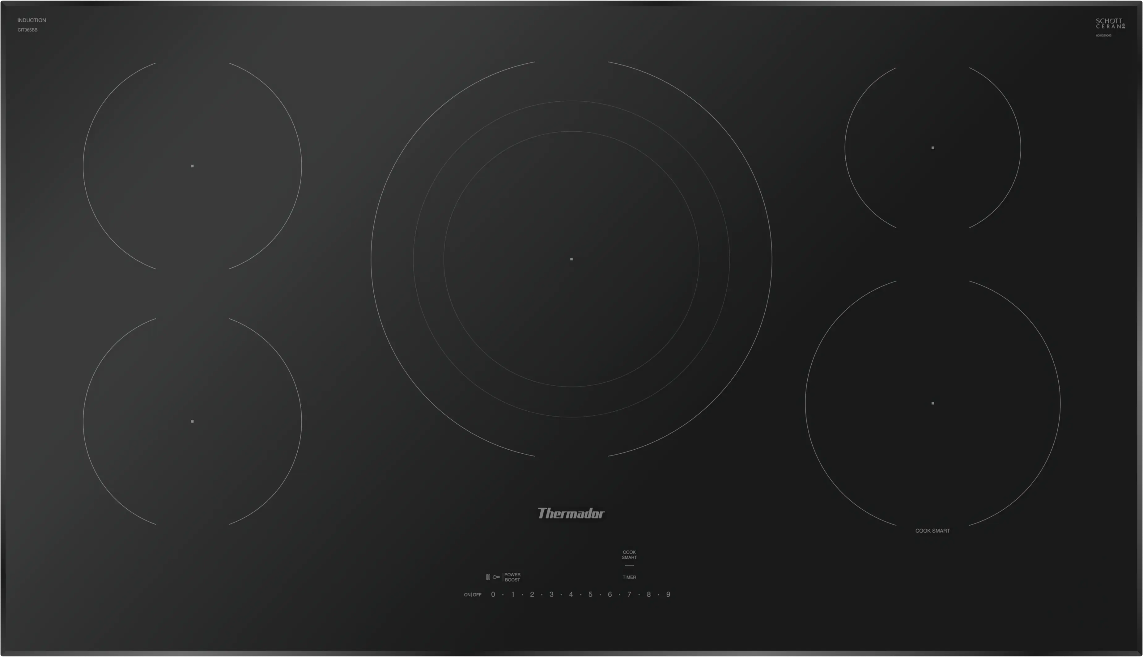 Heritage® Induction Cooktop 36'' Without Frame CIT365BB