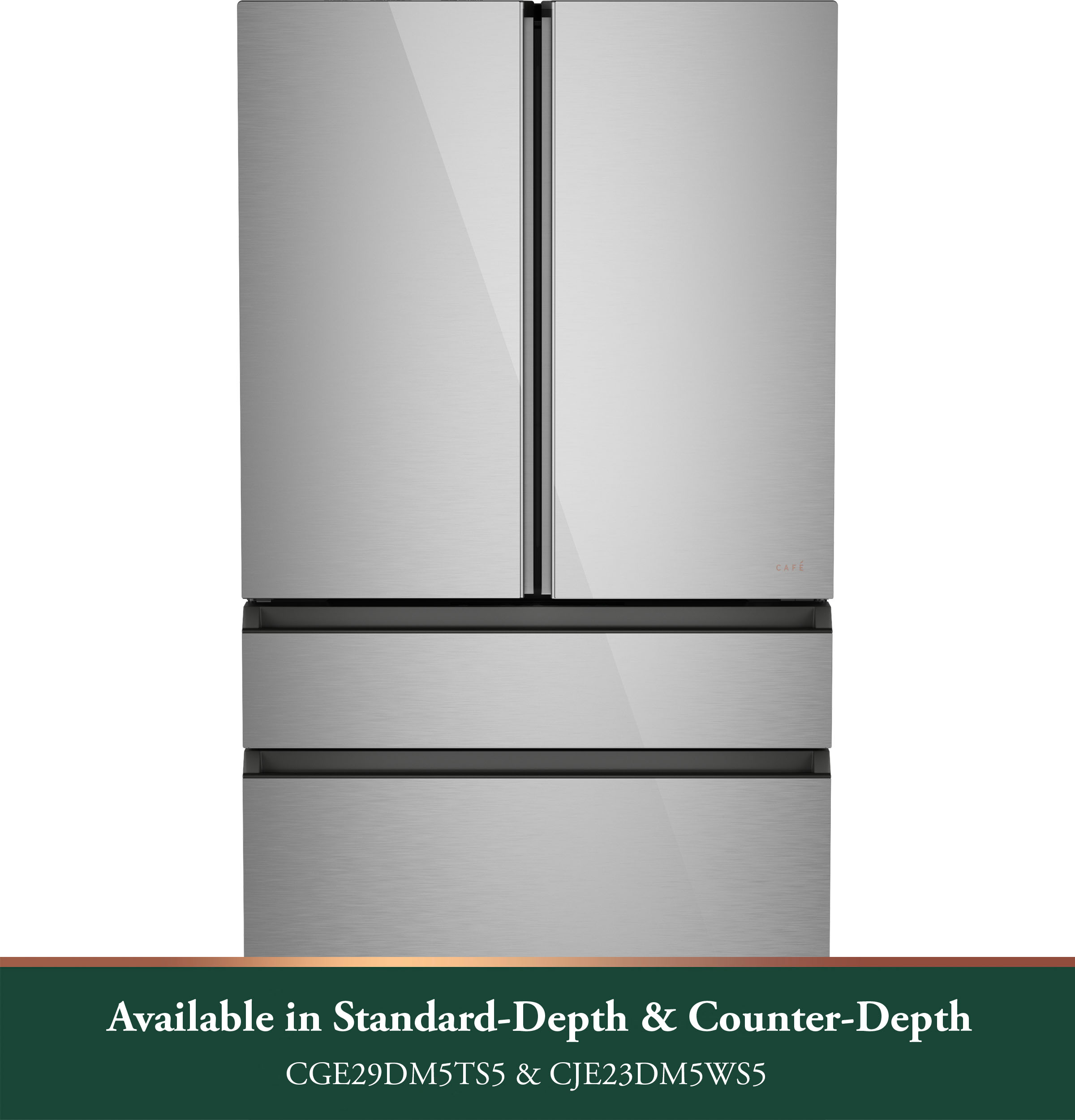 CAFÉ™ ENERGY STAR® 23.2 Cu. Ft. Smart Counter-Depth 4-Door French-Door Refrigerator in Platinum Glass With Dual-Dispense AutoFill Pitcher view 14