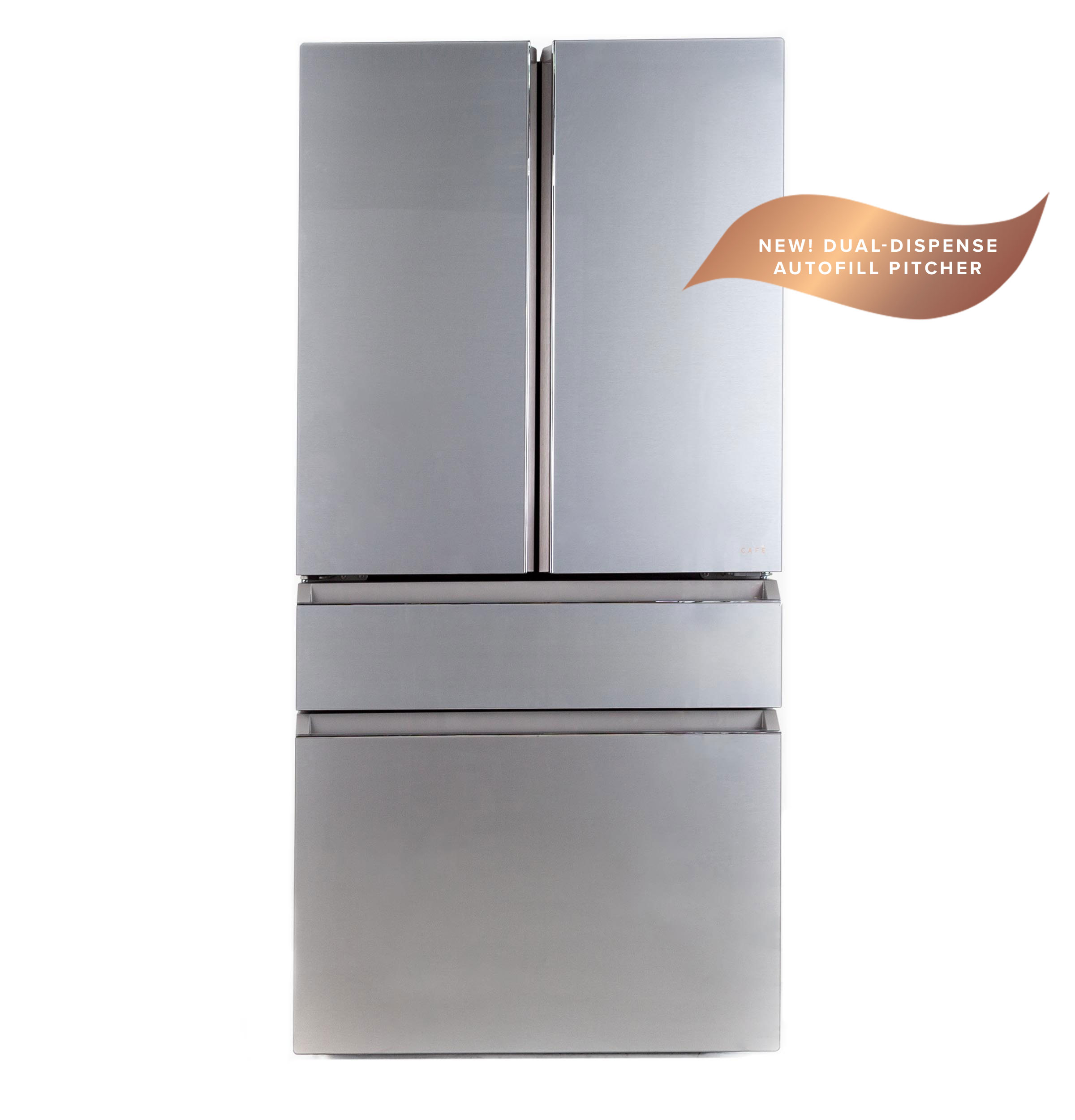 CAFÉ™ ENERGY STAR® 23.2 Cu. Ft. Smart Counter-Depth 4-Door French-Door Refrigerator in Platinum Glass With Dual-Dispense AutoFill Pitcher view 30