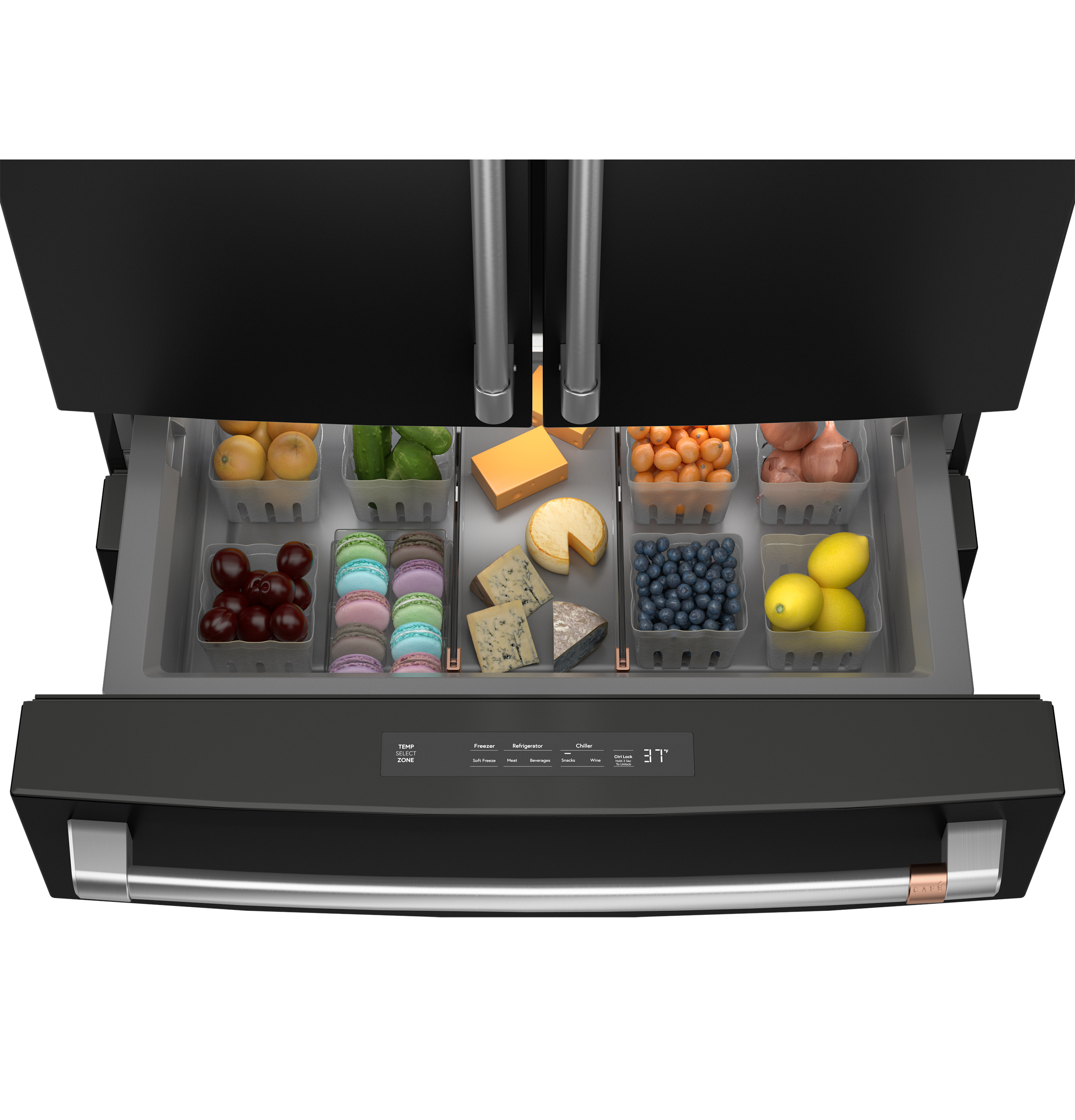 CAFÉ™ ENERGY STAR® 23.2 Cu. Ft. Smart Counter-Depth 4-Door French-Door Refrigerator With Dual-Dispense AutoFill Pitcher view 24