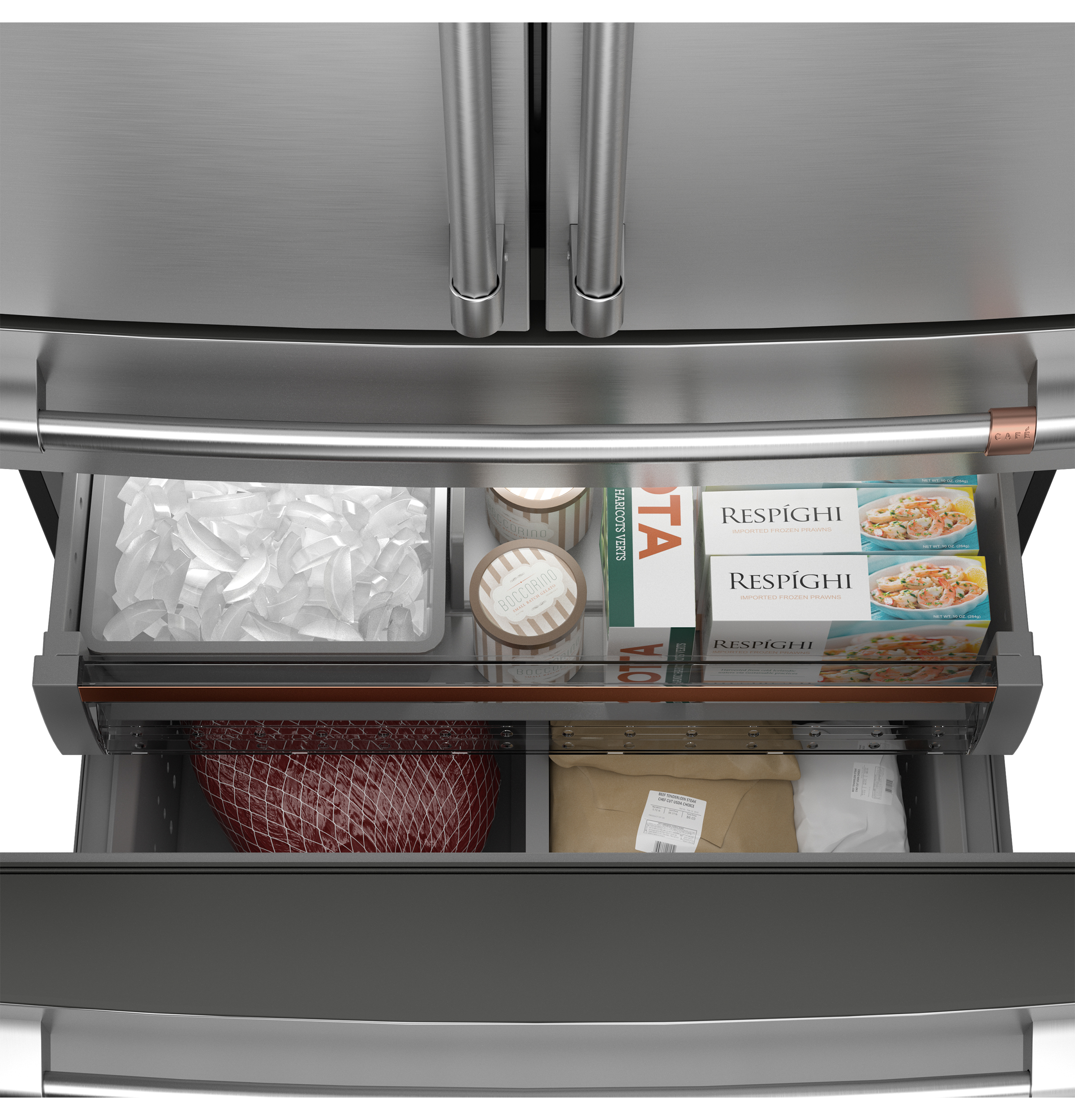 CAFÉ™ ENERGY STAR® 23.2 Cu. Ft. Smart Counter-Depth 4-Door French-Door Refrigerator With Dual-Dispense AutoFill Pitcher view 36