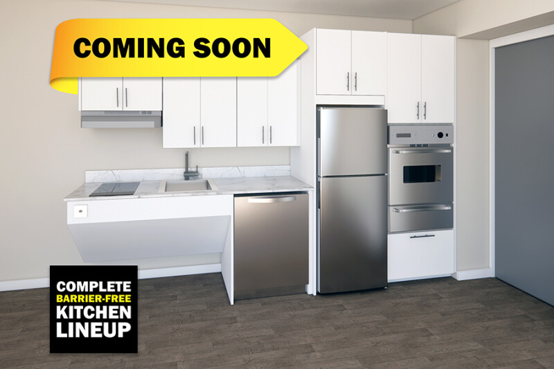 72" Wide Barrier-Free All-In-One Kitchenette, ADA-Compliant CK72ADALBFNCK