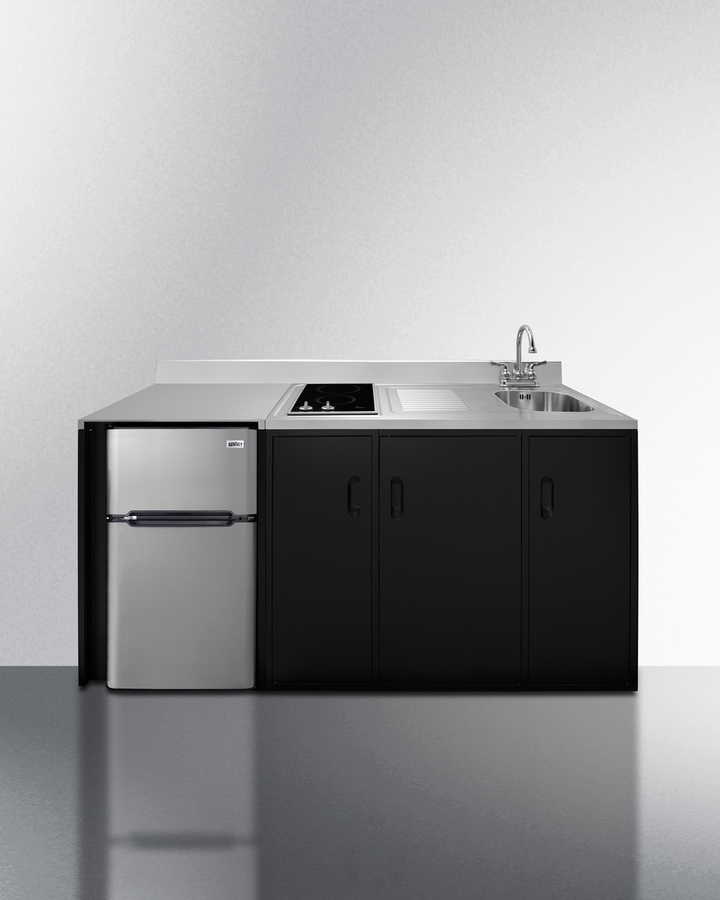 72" Wide All-In-One Kitchenette, ADA Counter Height CK72ADASINKR