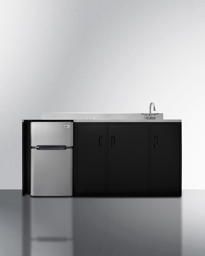 72" Wide All-In-One Kitchenette, ADA Counter Height CK72ADASINKR