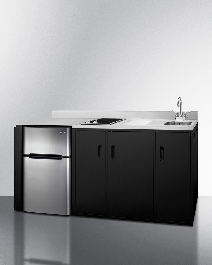 72" Wide All-In-One Kitchenette, ADA Counter Height CK72ADASINKR