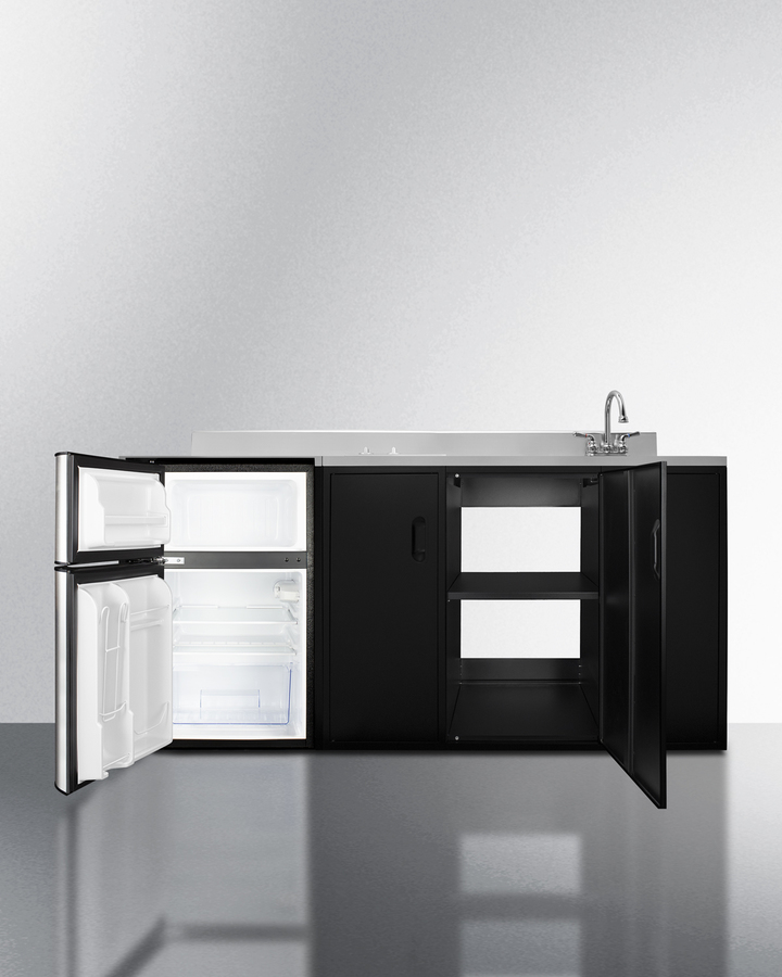 72" Wide All-In-One Kitchenette, ADA Counter Height CK72ADASINKR