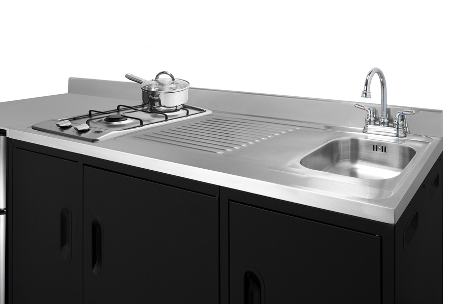 72" Wide All-In-One Kitchenette, ADA Counter Height CK72ADASINKR