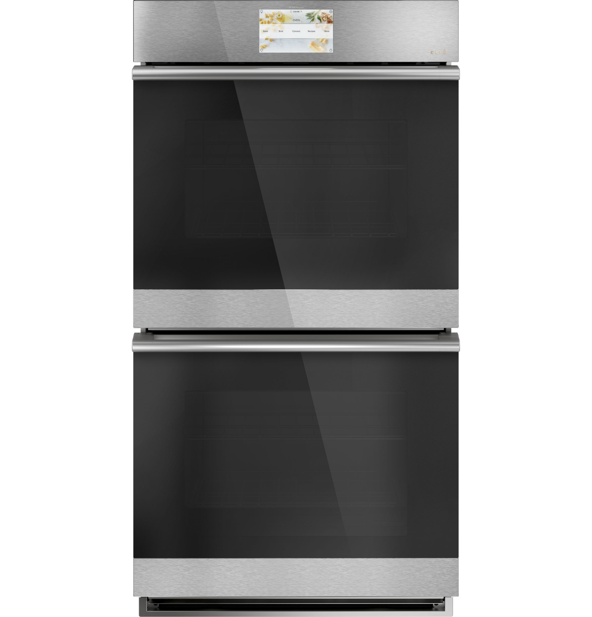 Café 27" Smart Double Wall Oven With Convection In Platinum Glass CKD70DM2NS5