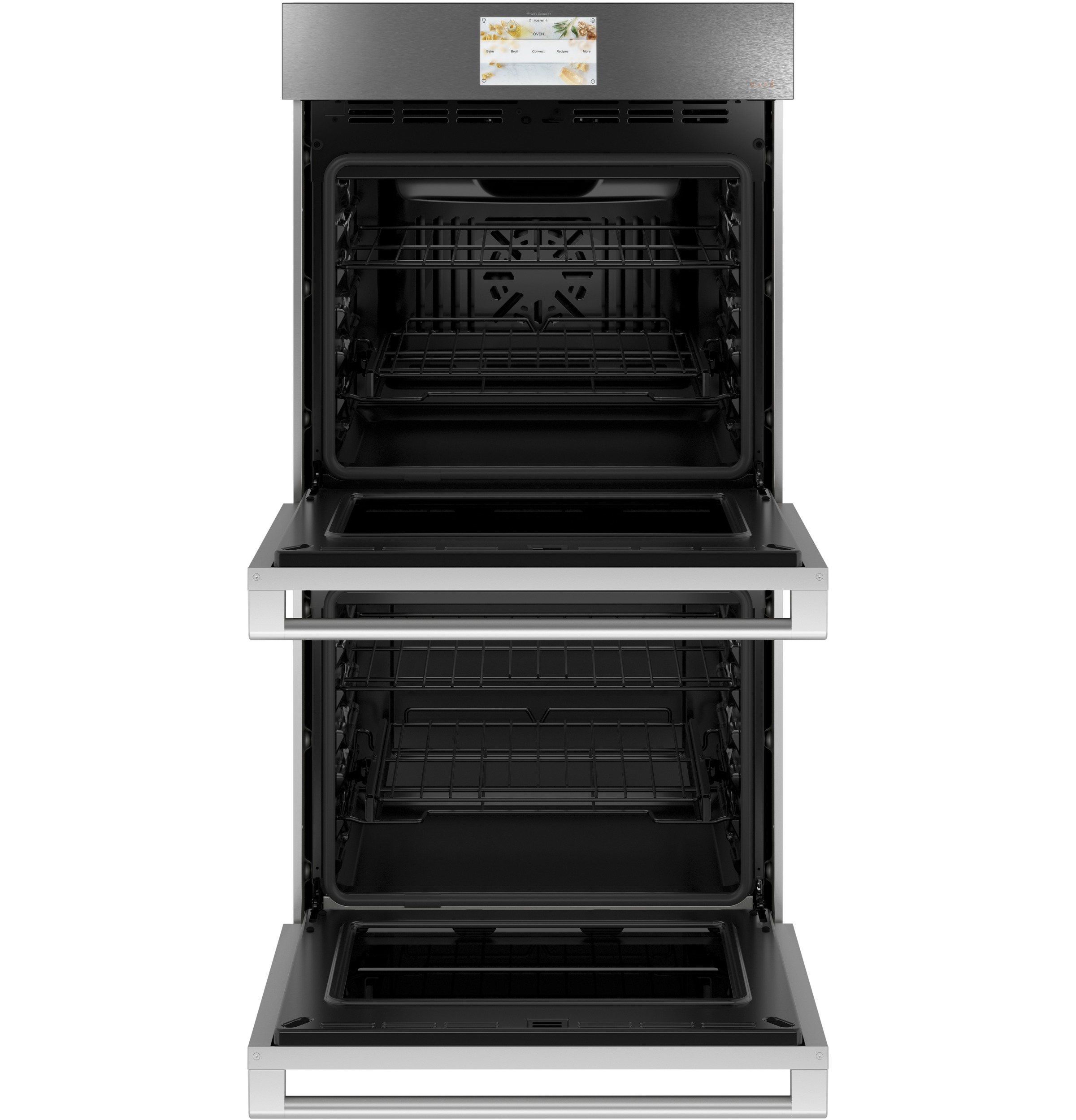 Café 27" Smart Double Wall Oven With Convection In Platinum Glass CKD70DM2NS5
