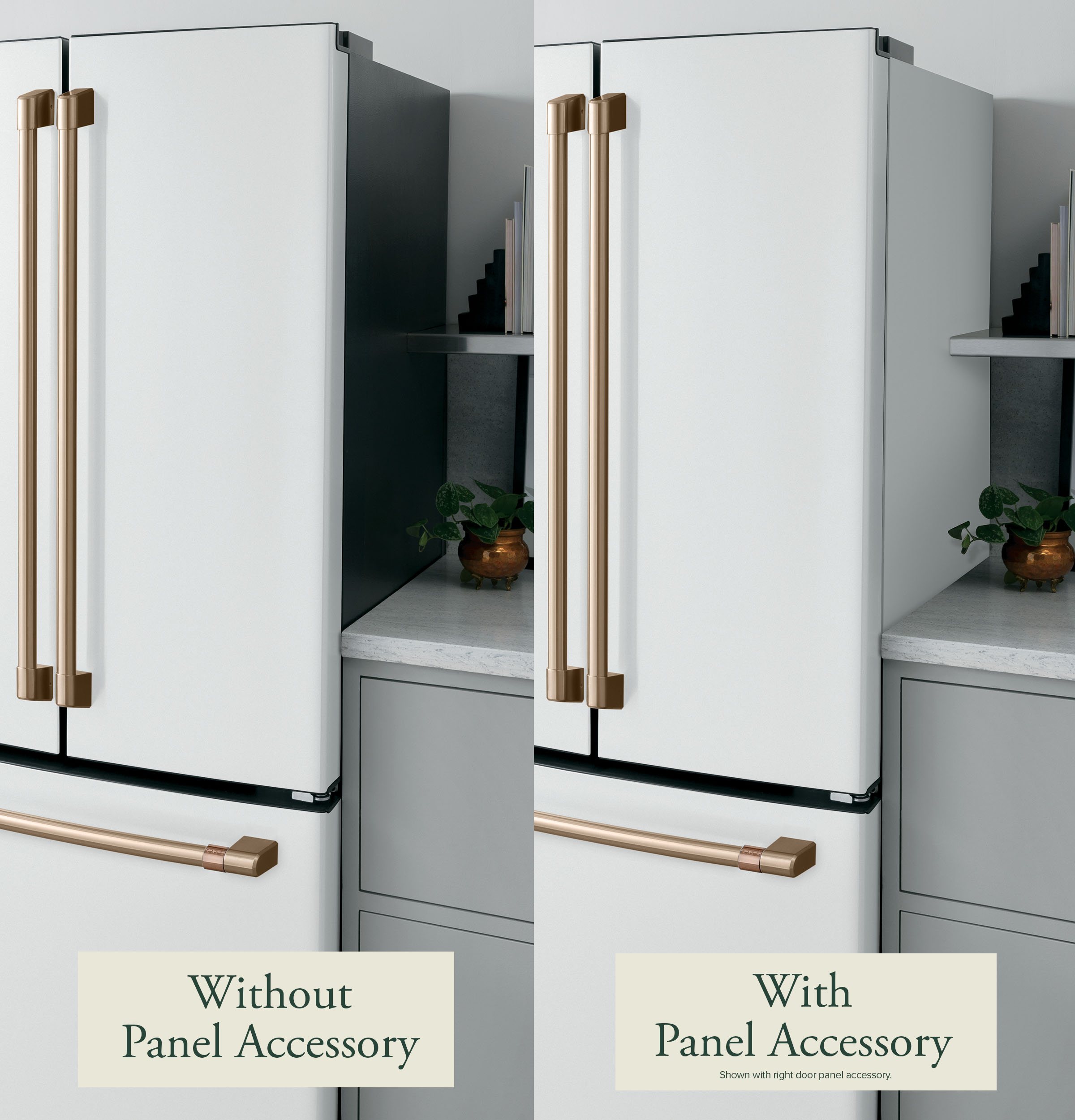 CAFÉ™ Refrigeration Matte White Side Panel, Counter-Depth, 4-Door, Right view 5