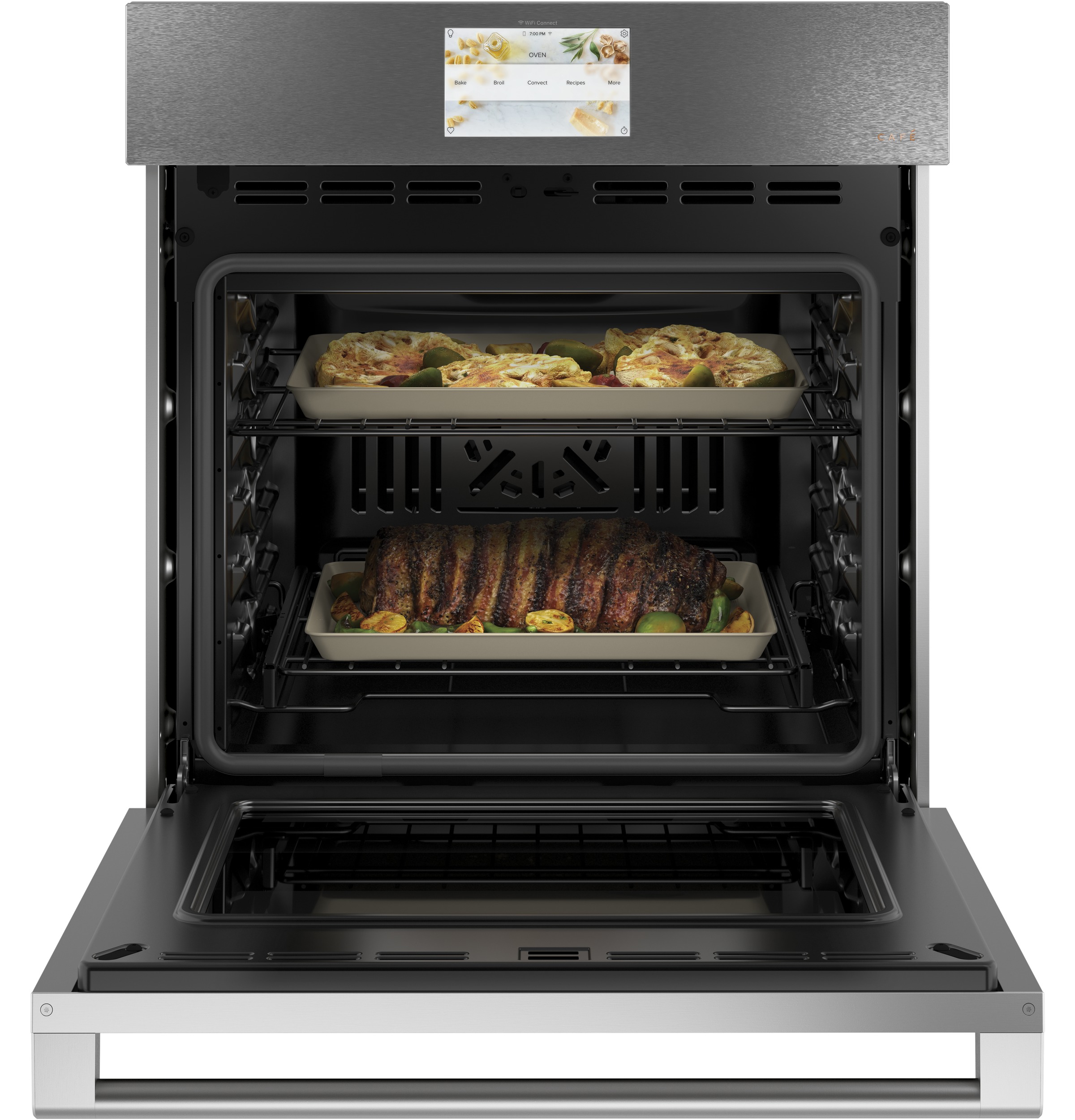 Café 27" Smart Single Wall Oven With Convection In Platinum Glass CKS70DM2NS5
