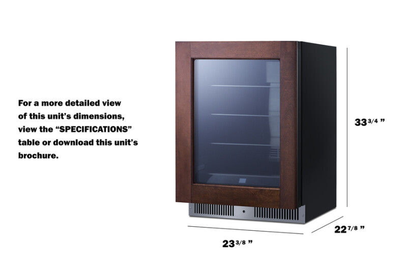 24" Wide Built-In Beverage Center (Panel Not Included) CL24BV1PNRLHD