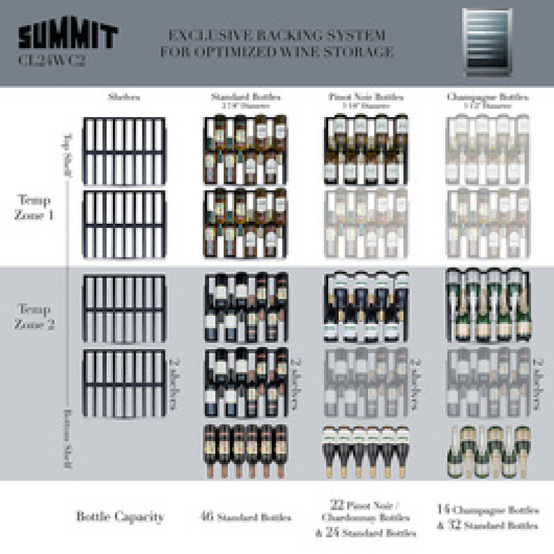 24" Wide Built-In Wine Cellar CL24WC2CSS