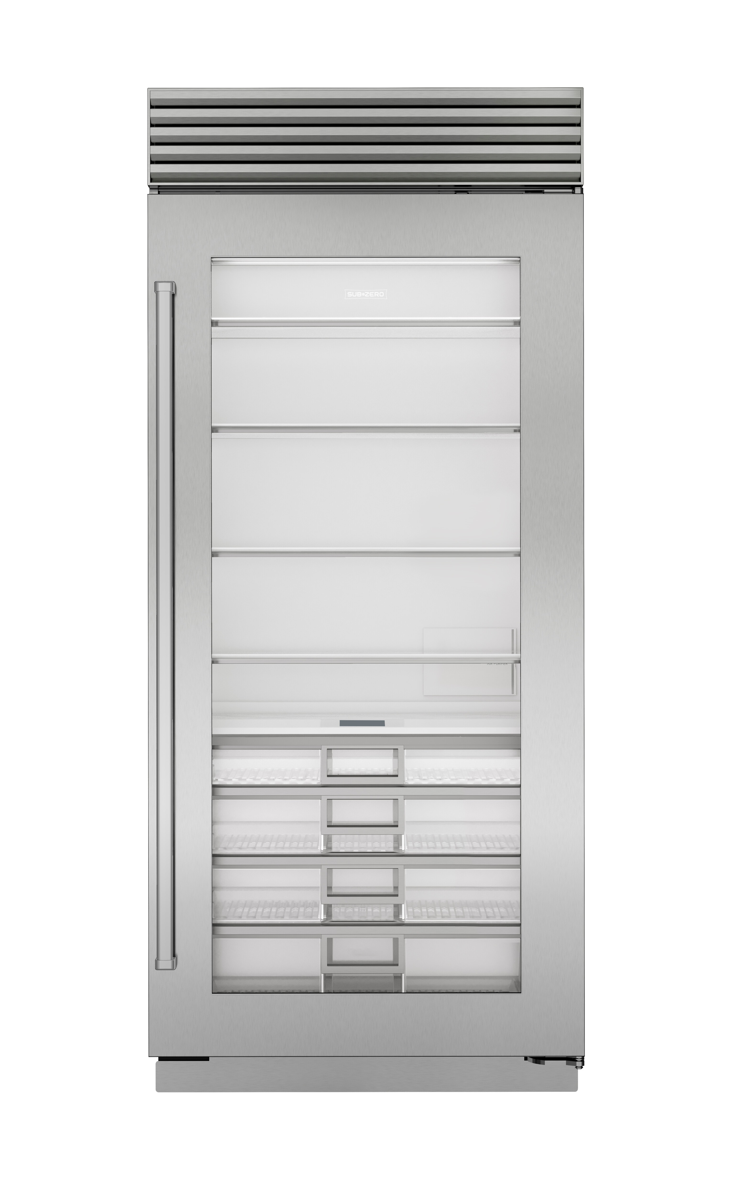 36" Classic Refrigerator with Glass Door - Pro Handle CL3650RASPL