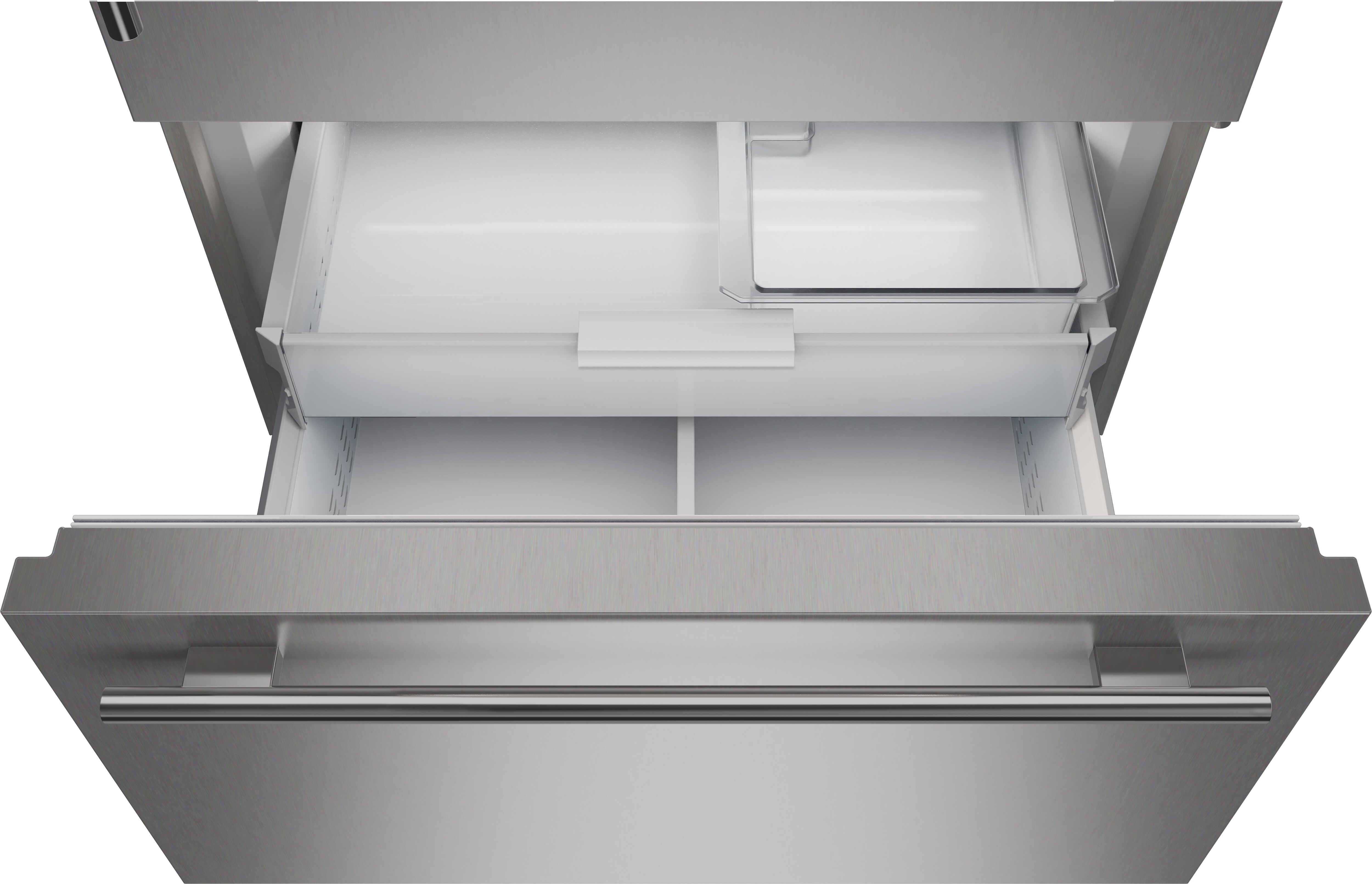 36" Classic Over-and-Under Refrigerator/Freezer with Glass Door - Tubular Handle CL3650UASTR