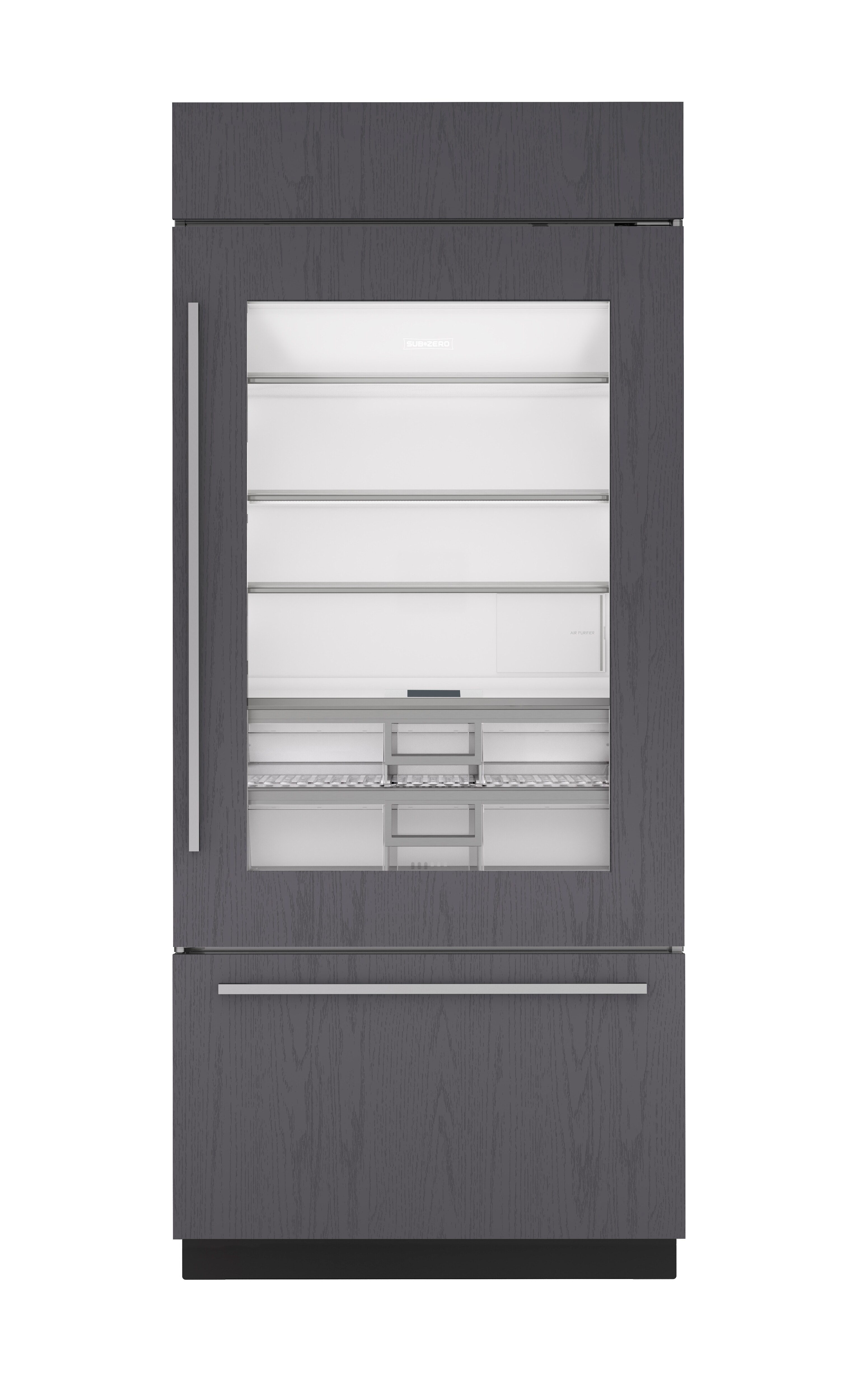 36" Classic Over-and-Under Refrigerator/Freezer with Glass Door - Panel Ready - Pro Handle CL3650UGOL